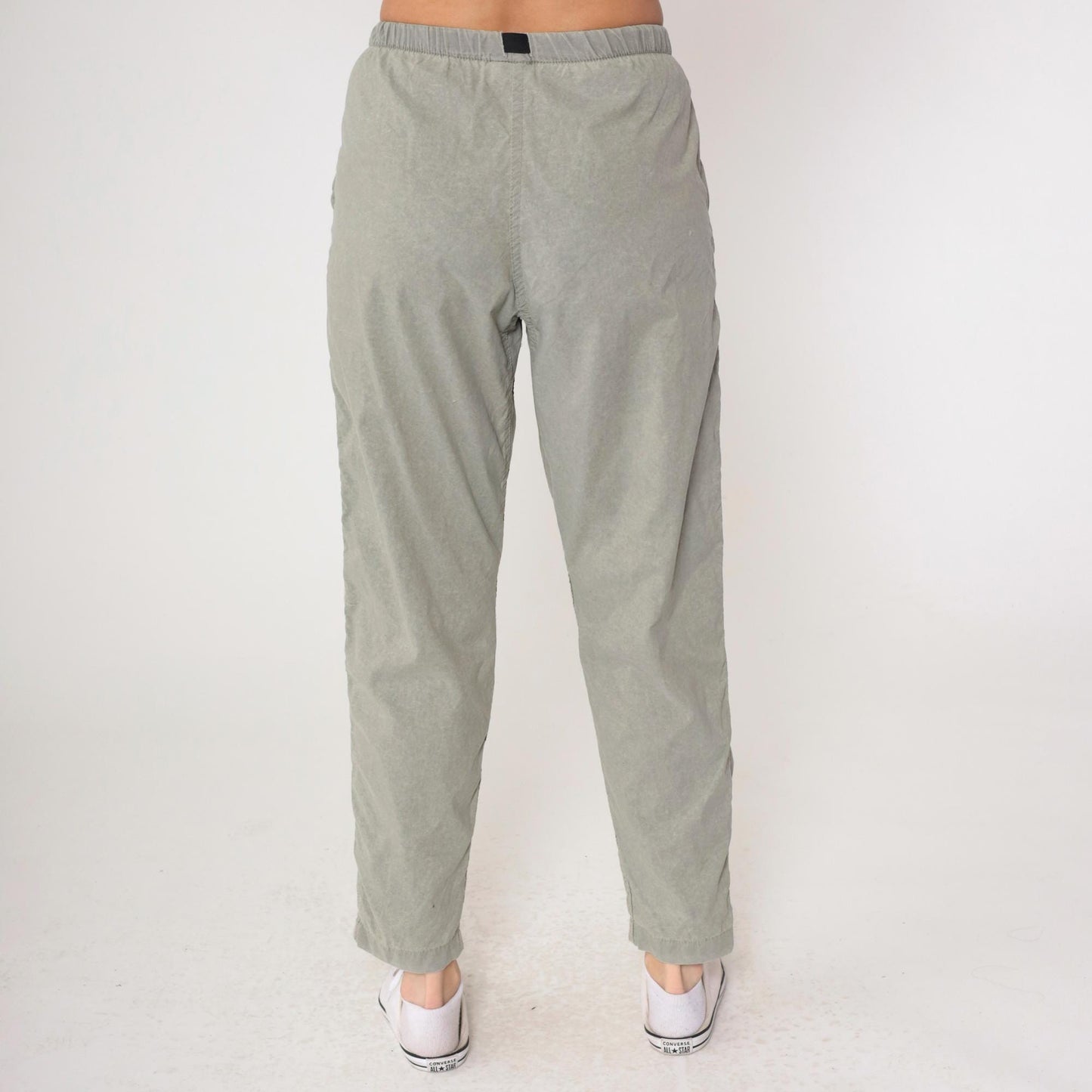 90s Gramicci Stone Grey Nylon Pants Adjustable Waist Small
