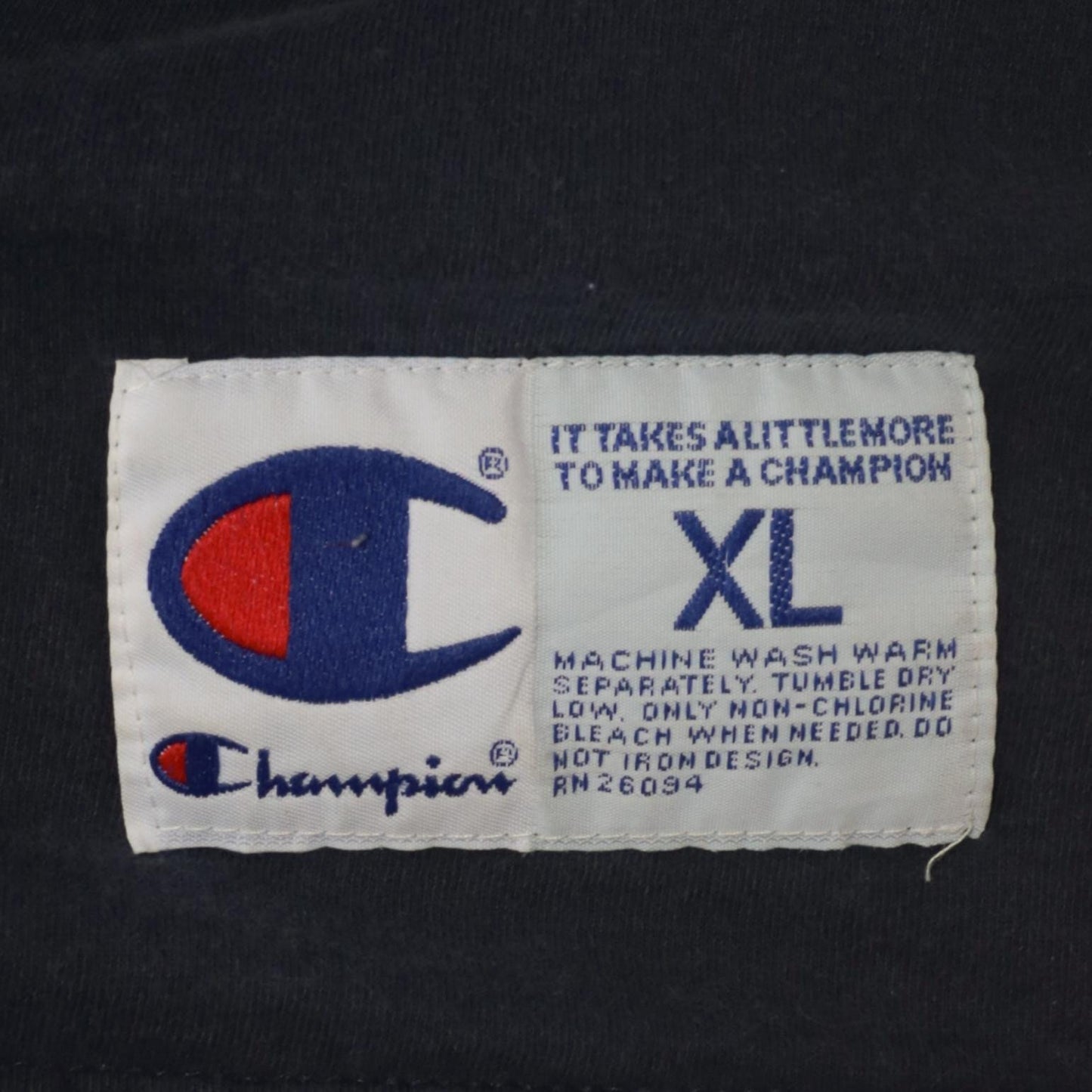 90s Champion Muscle Tank Navy Blue Embroidered Script Extra Large XL