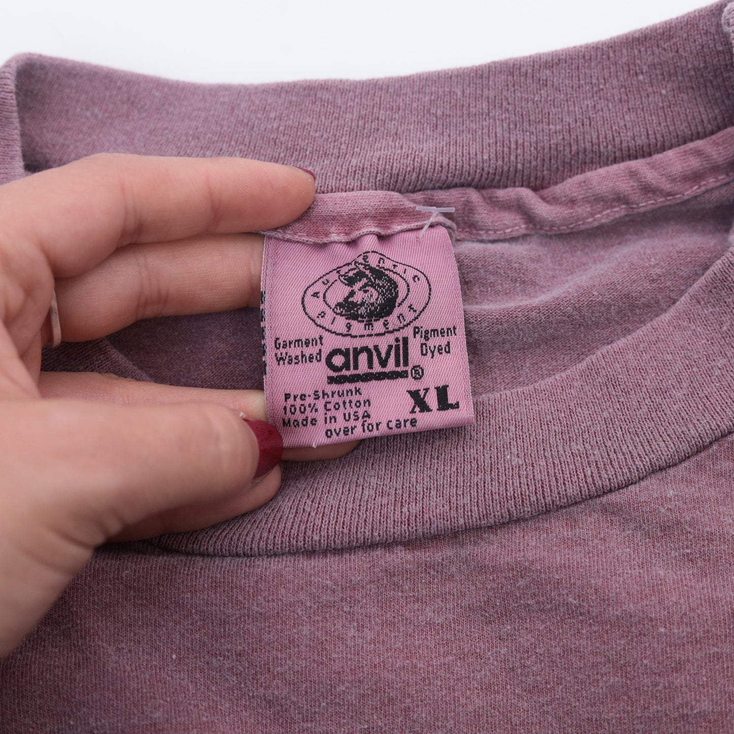 90s Atlantic Club Wall NJ Embroidered Gym Tee Burgundy Cotton Extra Large XL