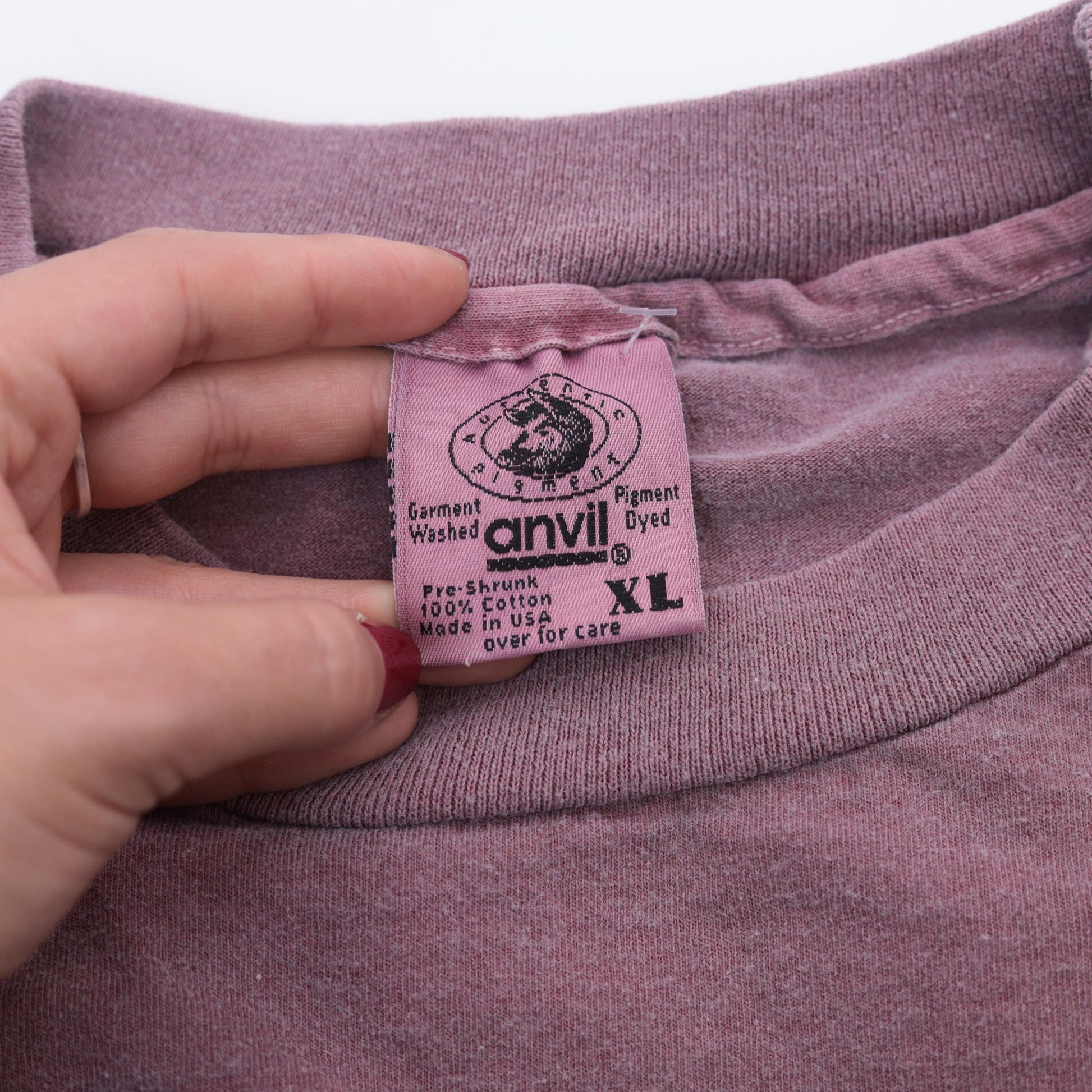 90s Atlantic Club Wall NJ Embroidered Gym Tee Burgundy Cotton Extra Large XL