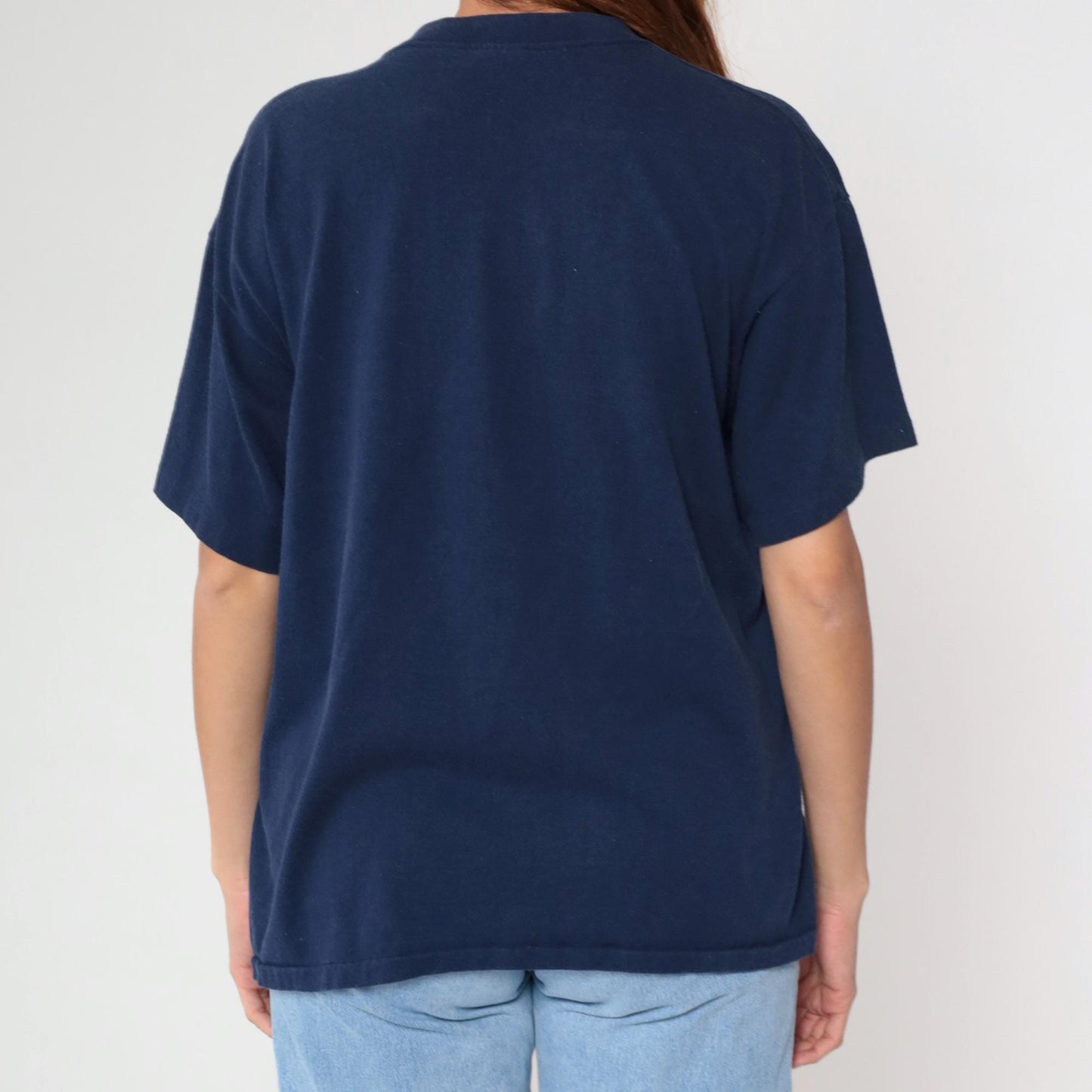 80s Gateway Arch St. Louis Missouri Graphic T-Shirt Navy Single Stitch Large