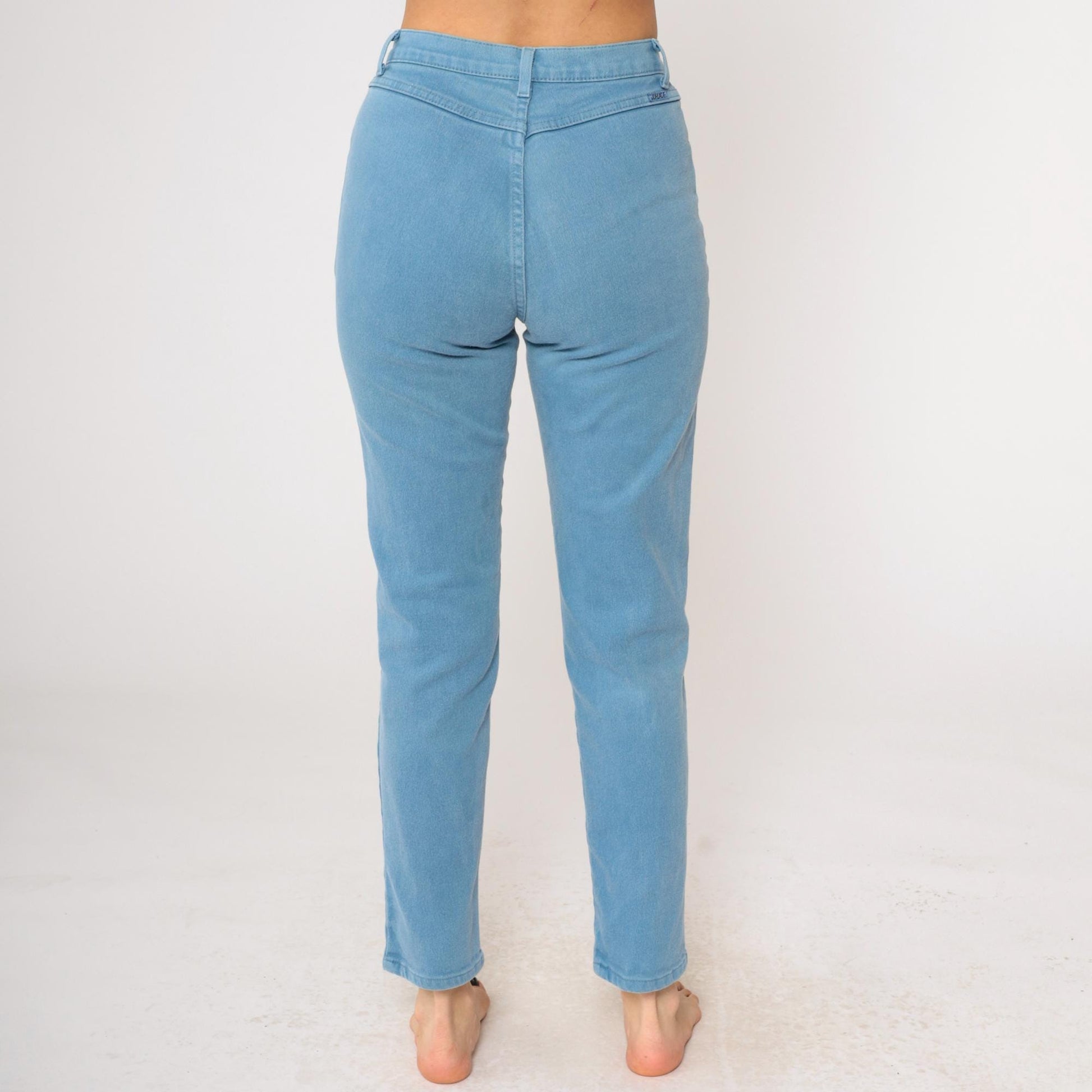 90s Jordache High-Waisted Tapered Jeans Blue Denim Small