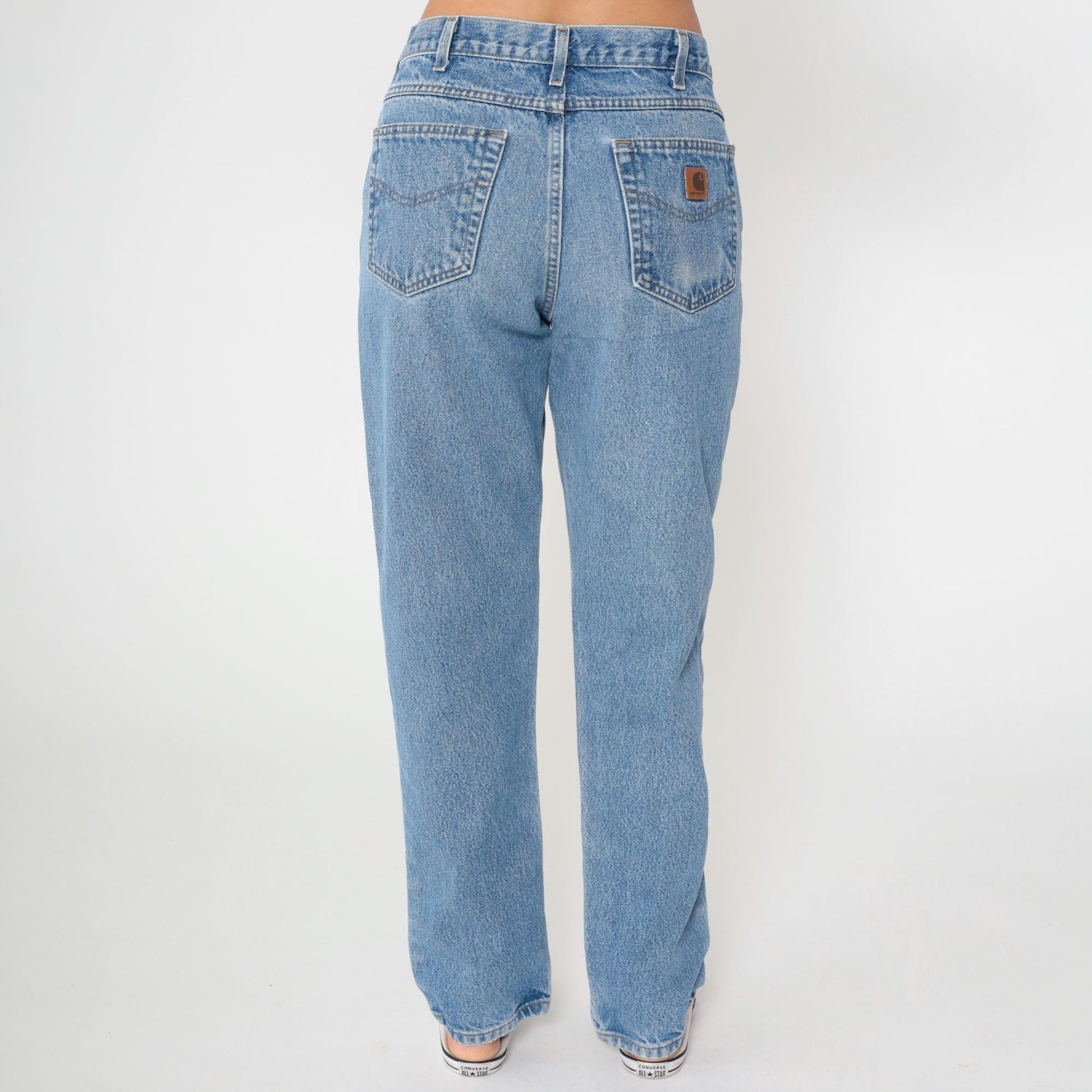 Y2K Carhartt High Rise Straight Leg Jeans Blue Denim 33x34