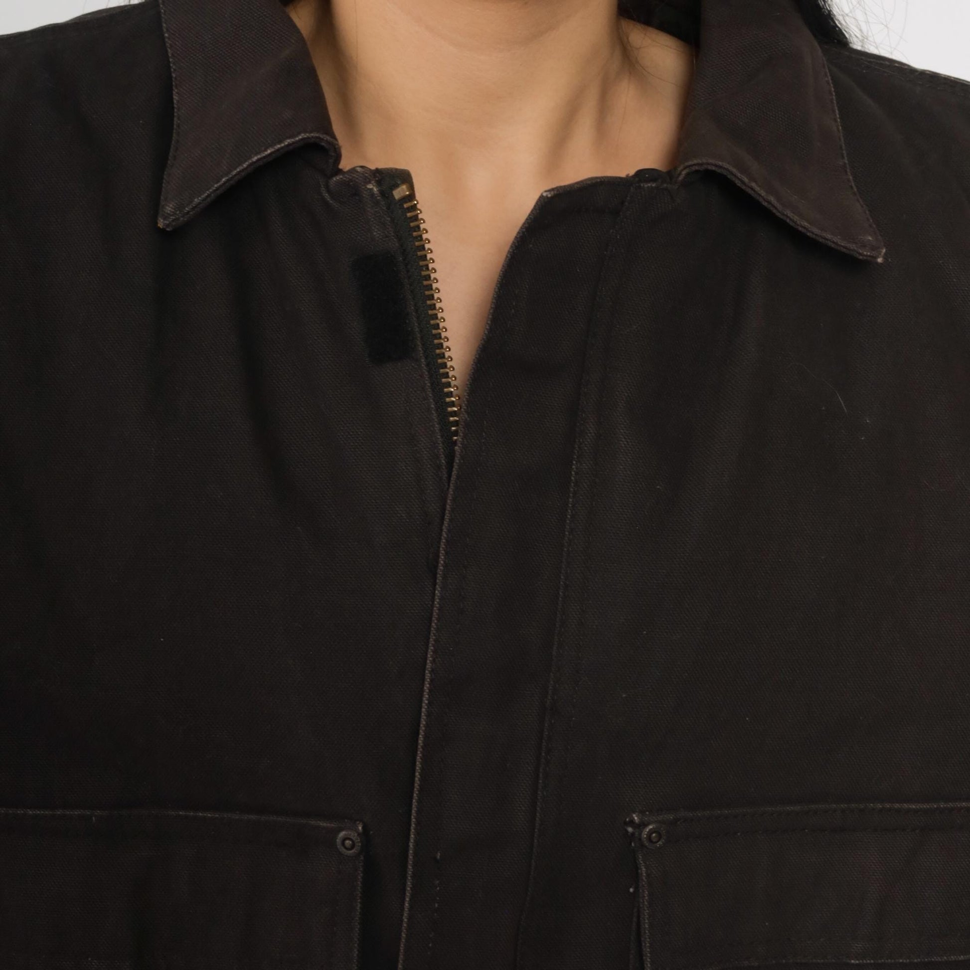 Ridgecut Toughwear Dark Brown Cargo Jacket Quilted Workwear Zip Chore Coat Men's Large L