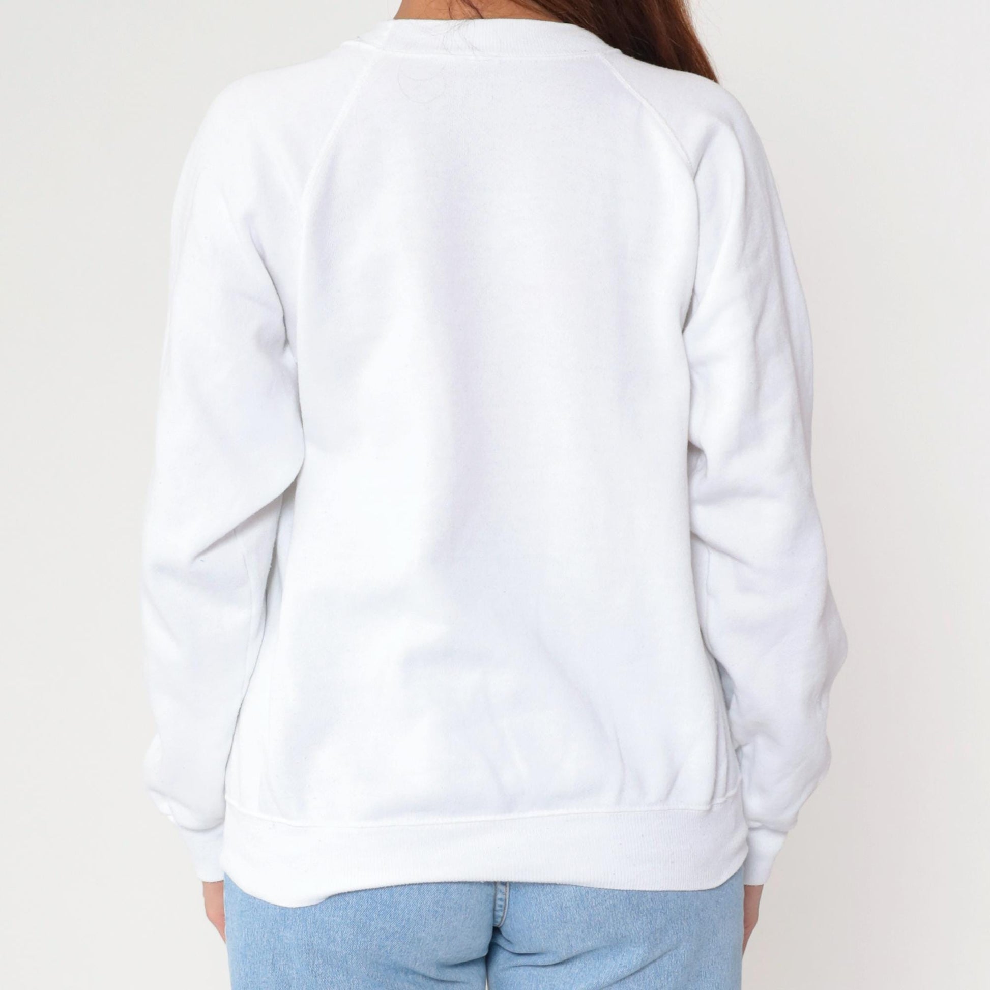 80s Flying Pisspot London Pub Graphic Sweatshirt White Raglan Crewneck Medium