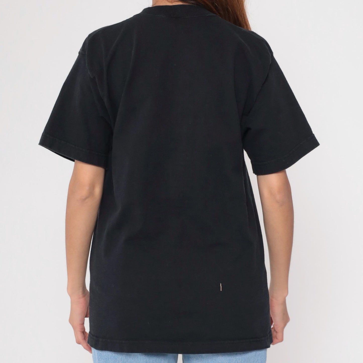 90s Bill Pickett Rodeo Recipe Graphic T-Shirt Black Cotton Medium