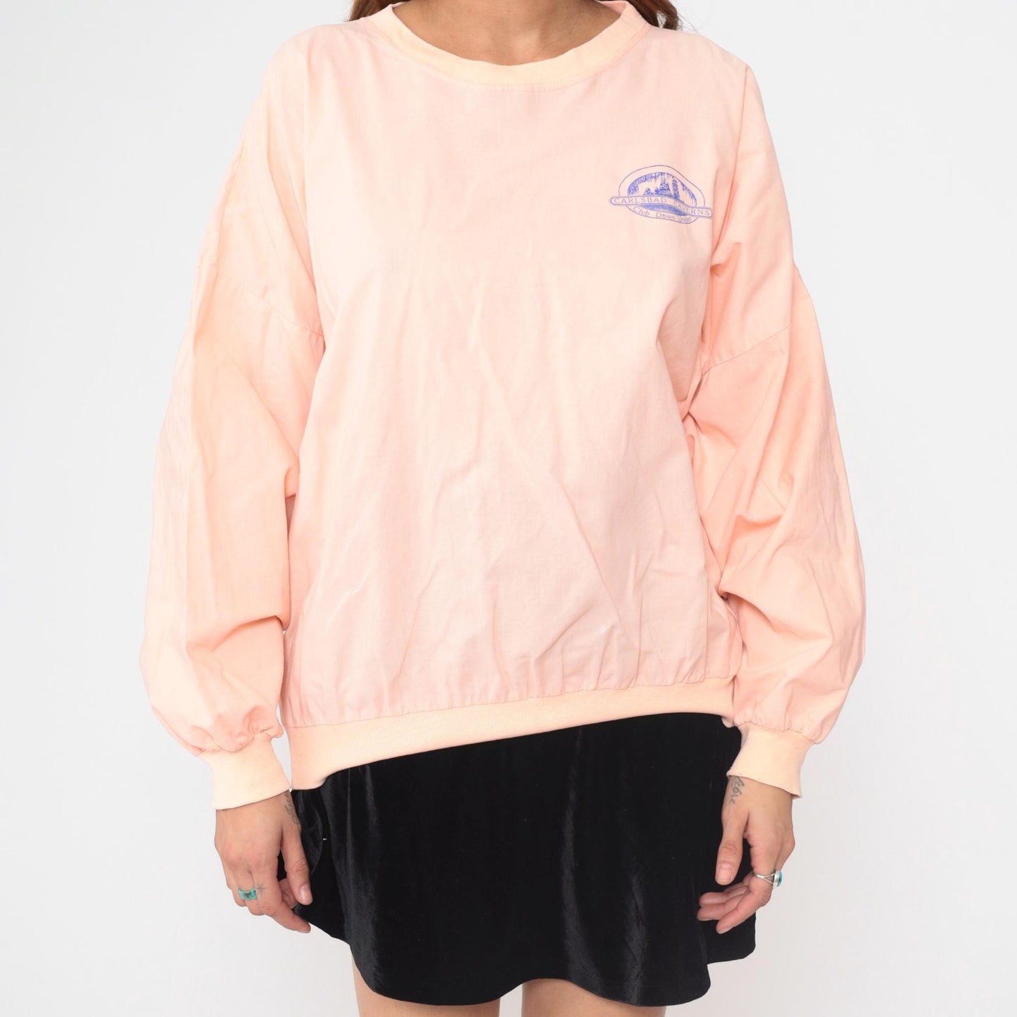 90s Carlsbad Caverns New Mexico Peach Sweatshirt Graphic Pullover Large L