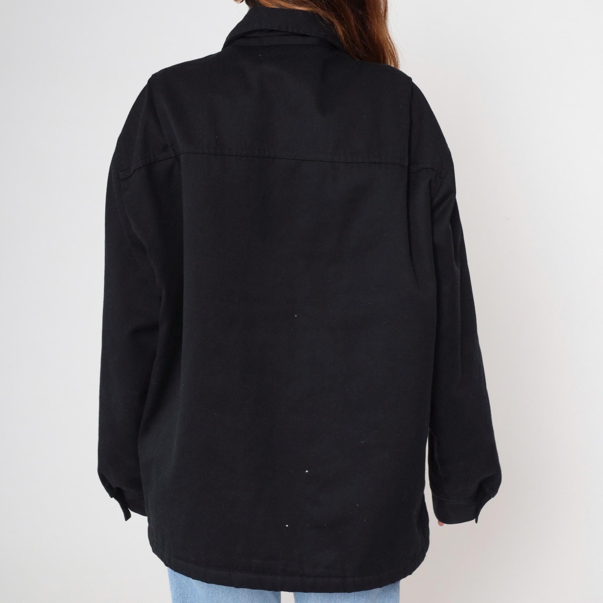 90s Dickies Black Zip-Up Utility Jacket Men's Extra Large XL