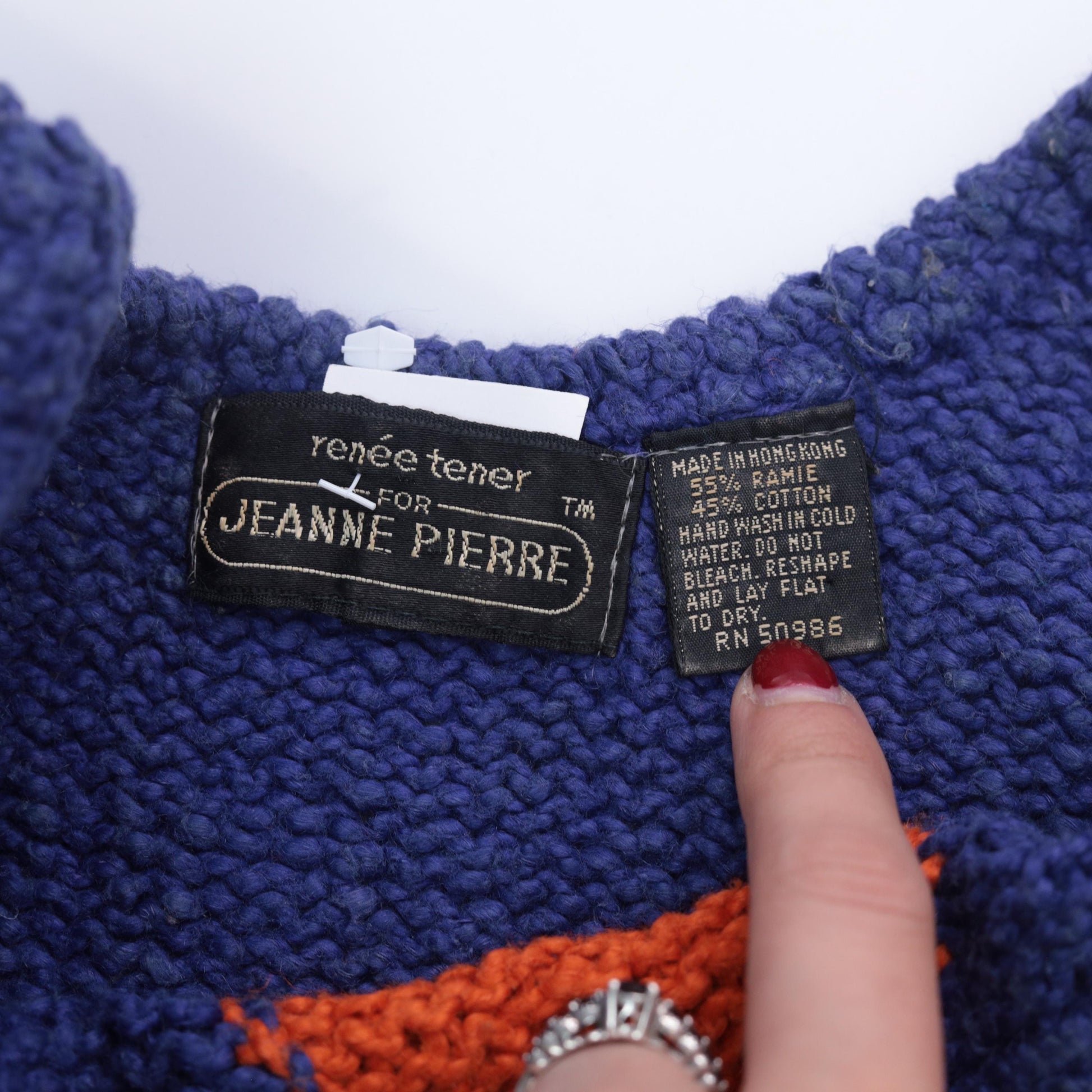 80s Jeanne Pierre Abstract Geometric Knit Vest Cap Sleeve Colorblock Medium