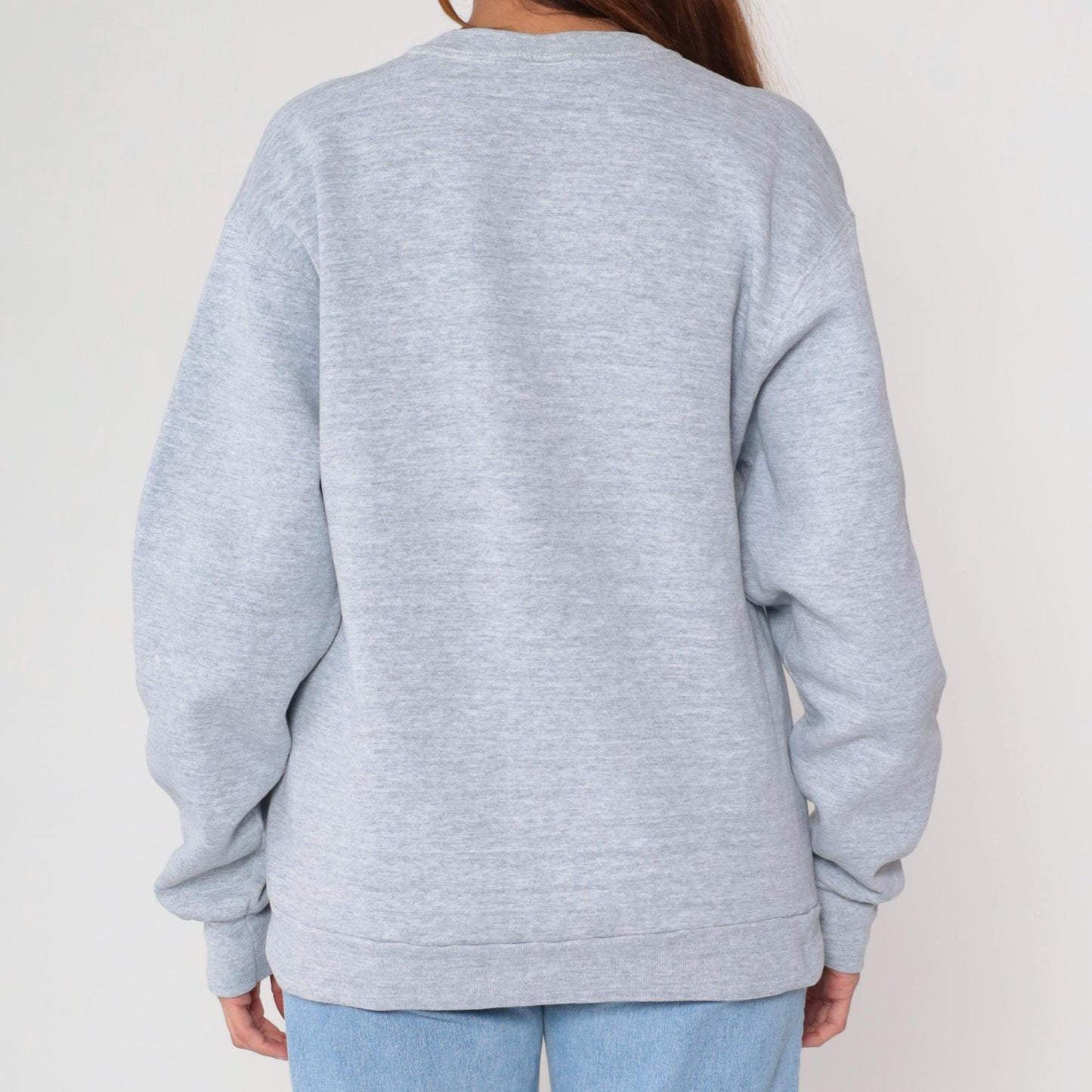 80s BVD Heather Grey Raglan Sweatshirt Crewneck Pullover Large L