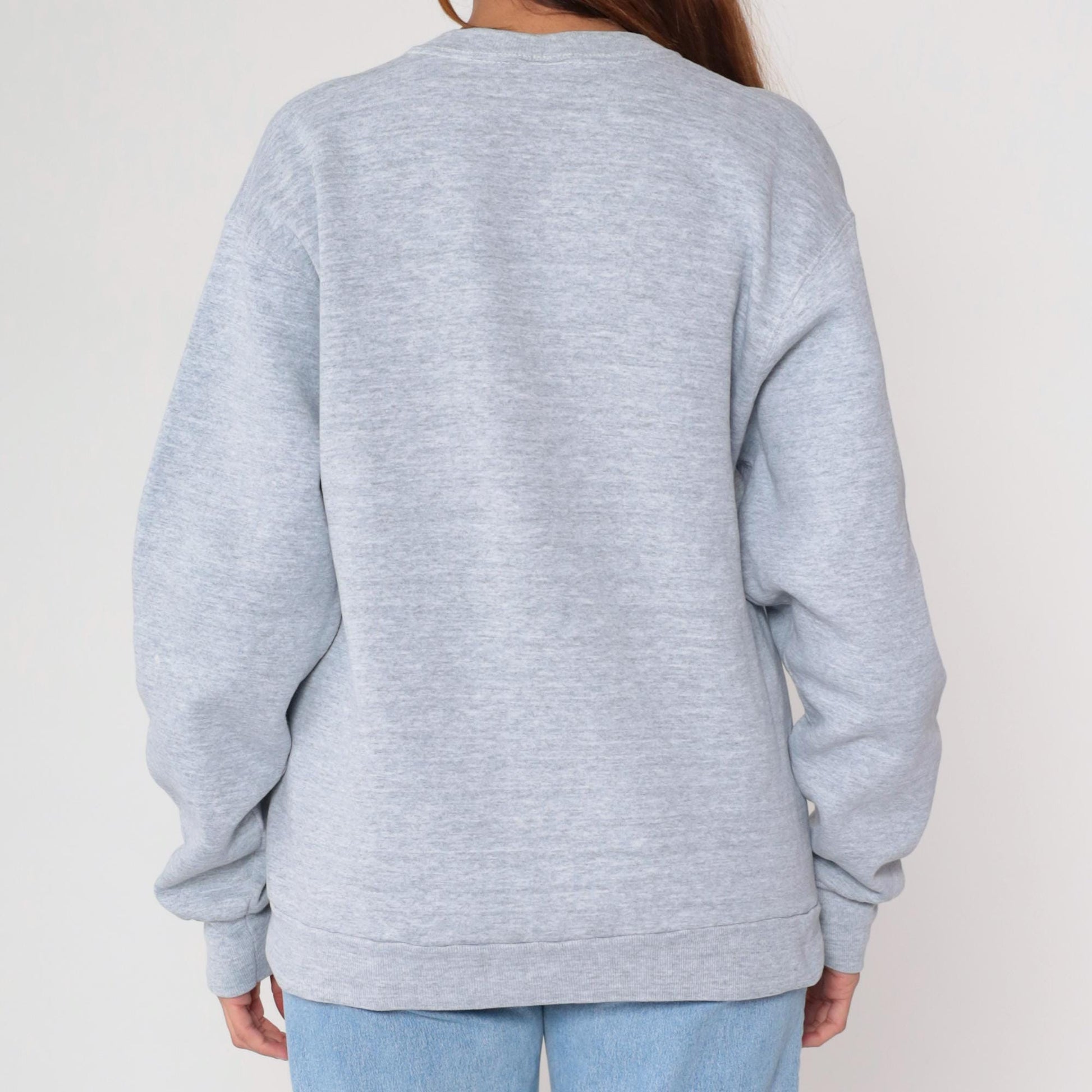 80s BVD Heather Grey Raglan Sweatshirt Crewneck Pullover Large L
