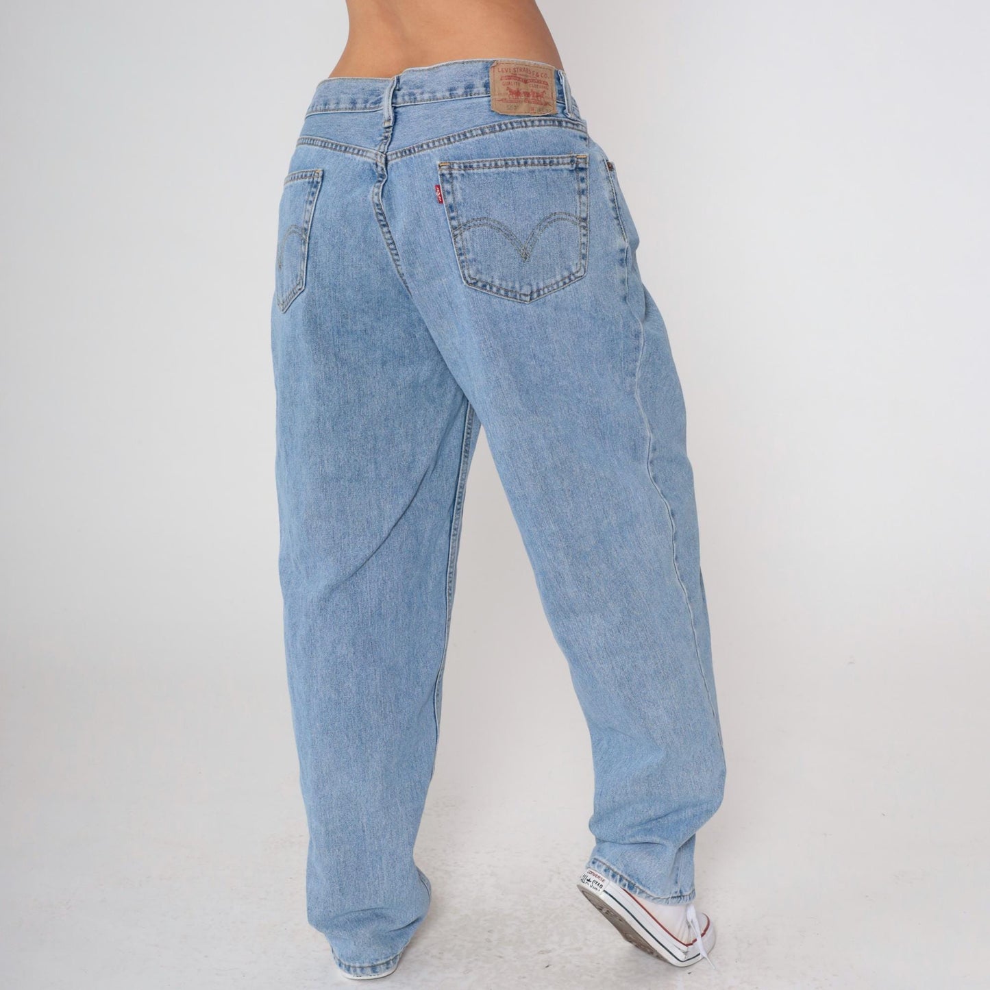Levi's 560 90s High-Waist Jeans Blue Denim Tapered Relaxed Leg Large L