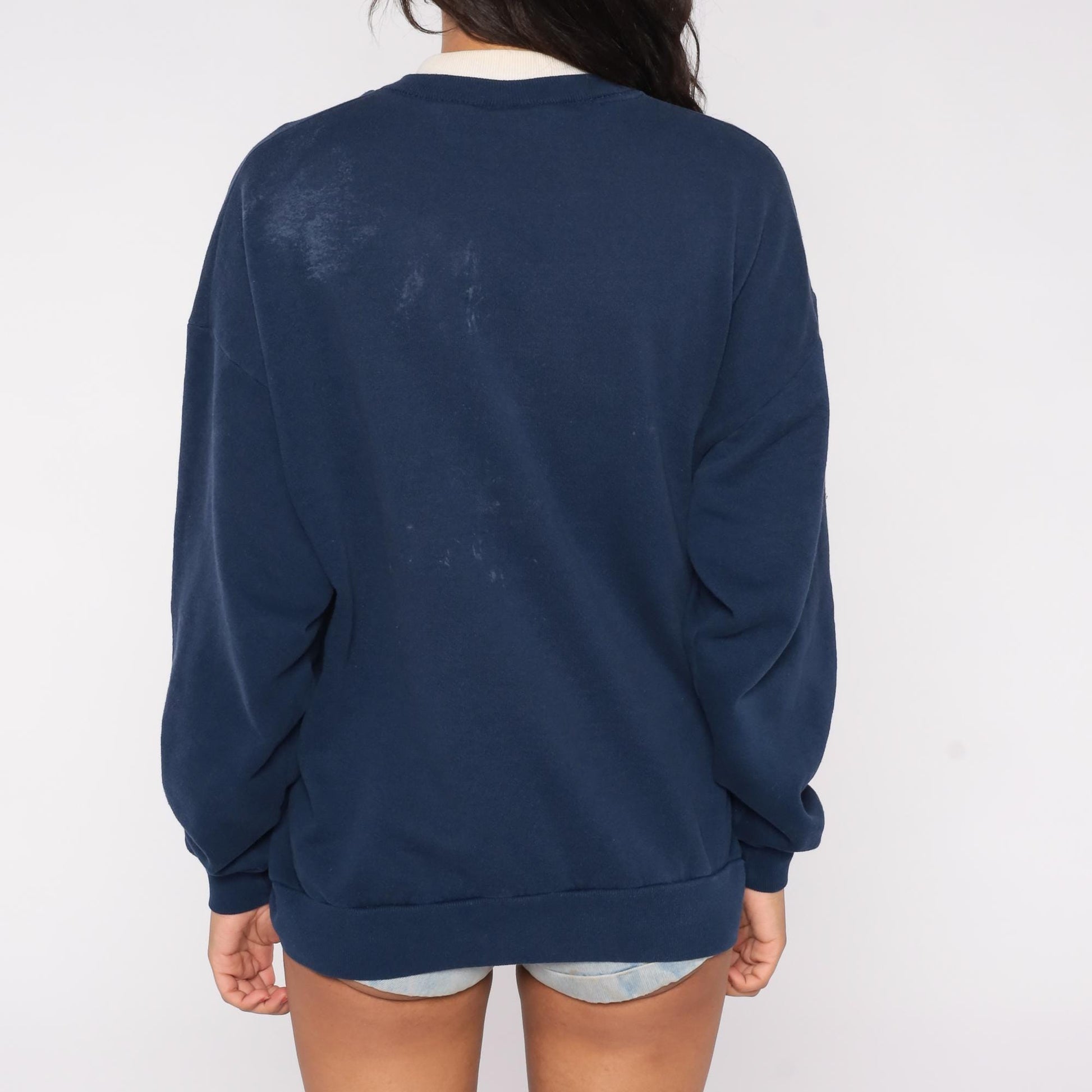 90s Gopher Sport Birdhouse Block Party Sweatshirt Navy Blue XL