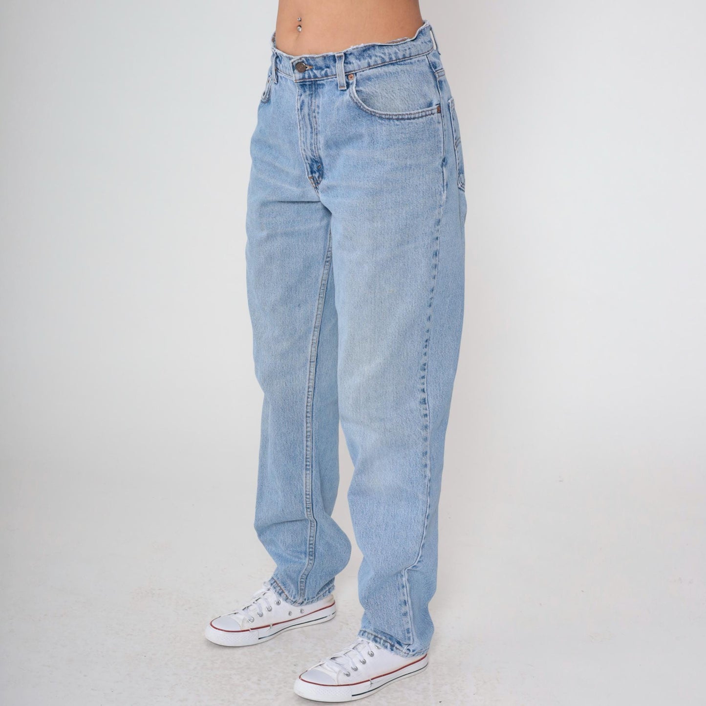 Levi's 560 High Waist Mom Jeans Blue Denim Straight Leg 32 Waist