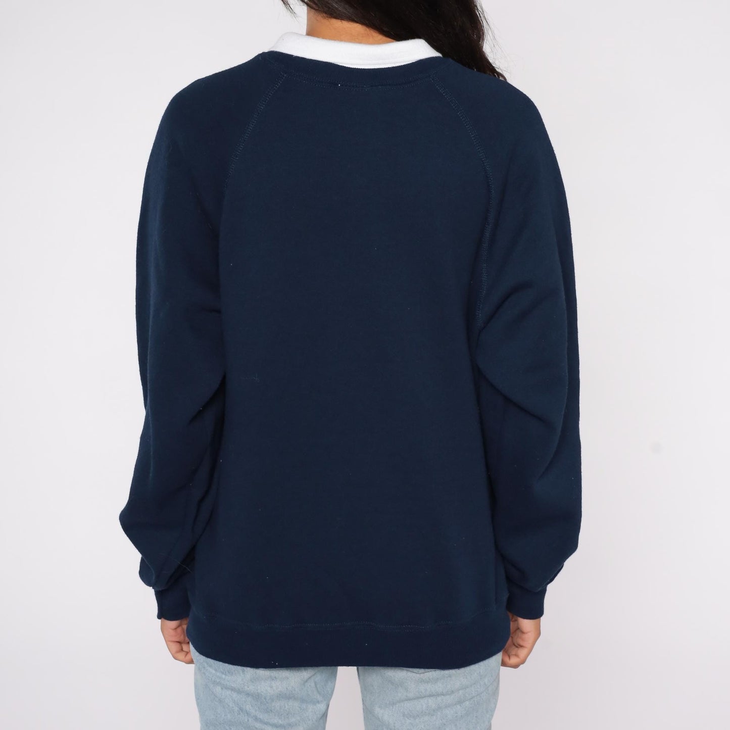 90s Lee Leader Dogs For The Blind Sweatshirt Navy Graphic Crewneck Extra Large XL