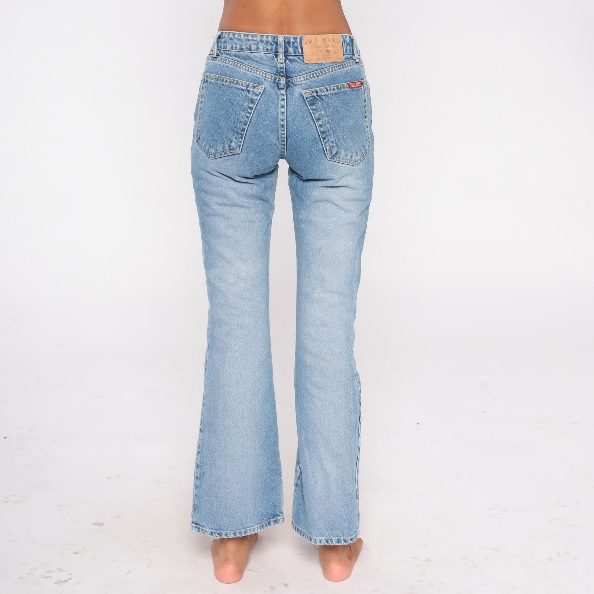 90s Paris Blues Light Wash Straight Leg Jeans Low Rise Small S