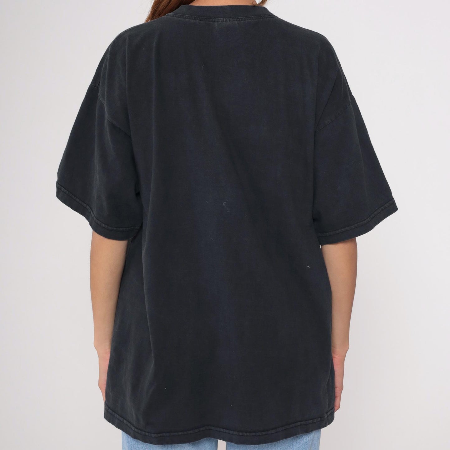 90s Maori Warrior Aotearoa Black Graphic T-Shirt Cotton Taiaha XXL