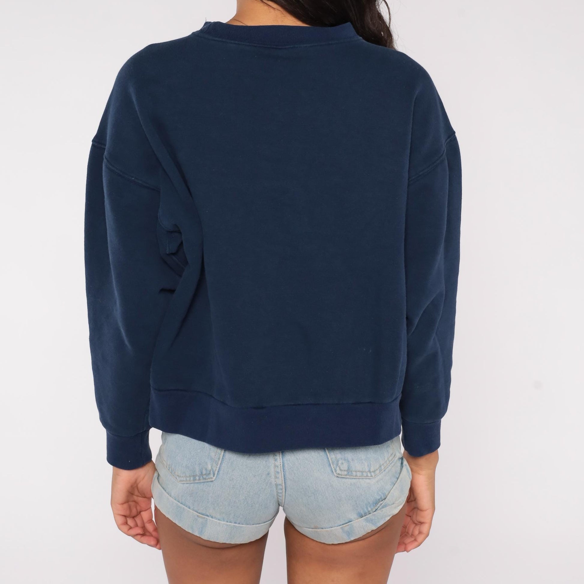 90s Hook Sport Rowing Crest Navy Sweatshirt Crossed Oars Graphic Large L