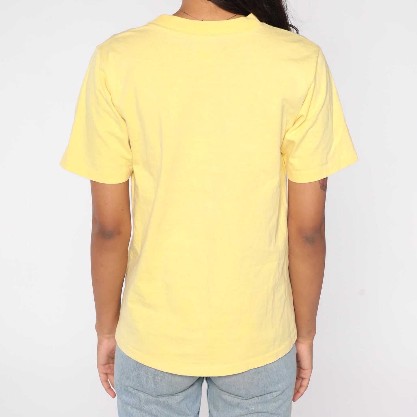 90s Champion Paradise Hawaii Graphic Tee Yellow Neon Pink Small