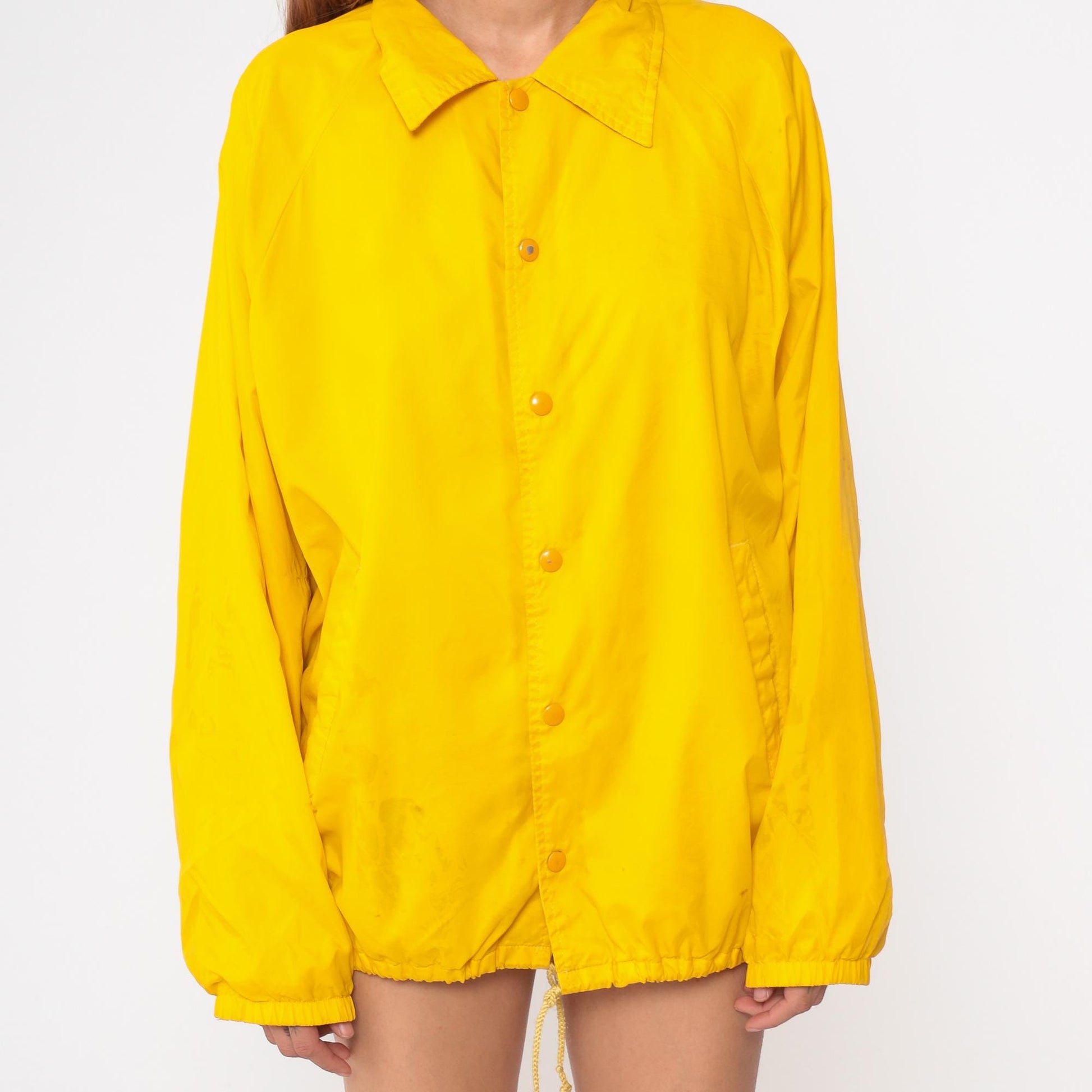 80s Southern Medicine Arizona Windbreaker Yellow Native American Graphic Large