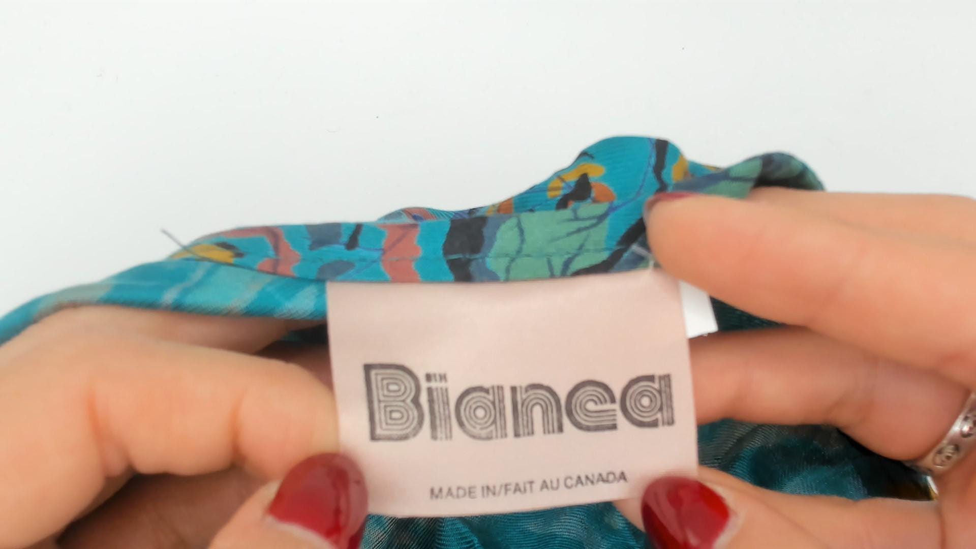 90s Bianca Paisley Floral Blouse Teal Purple Orange Rayon Medium