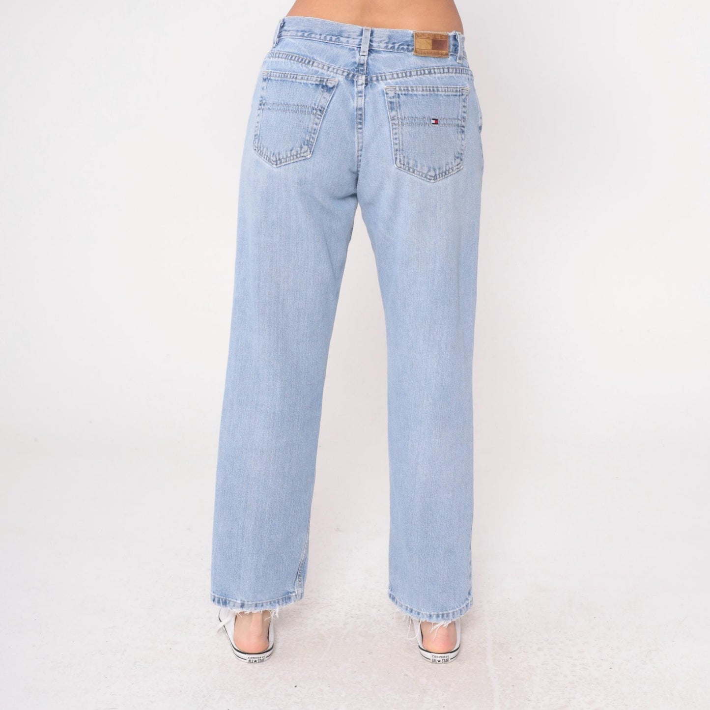 Tommy Hilfiger Y2K Light Wash Straight Leg Jeans Mid Rise Medium M