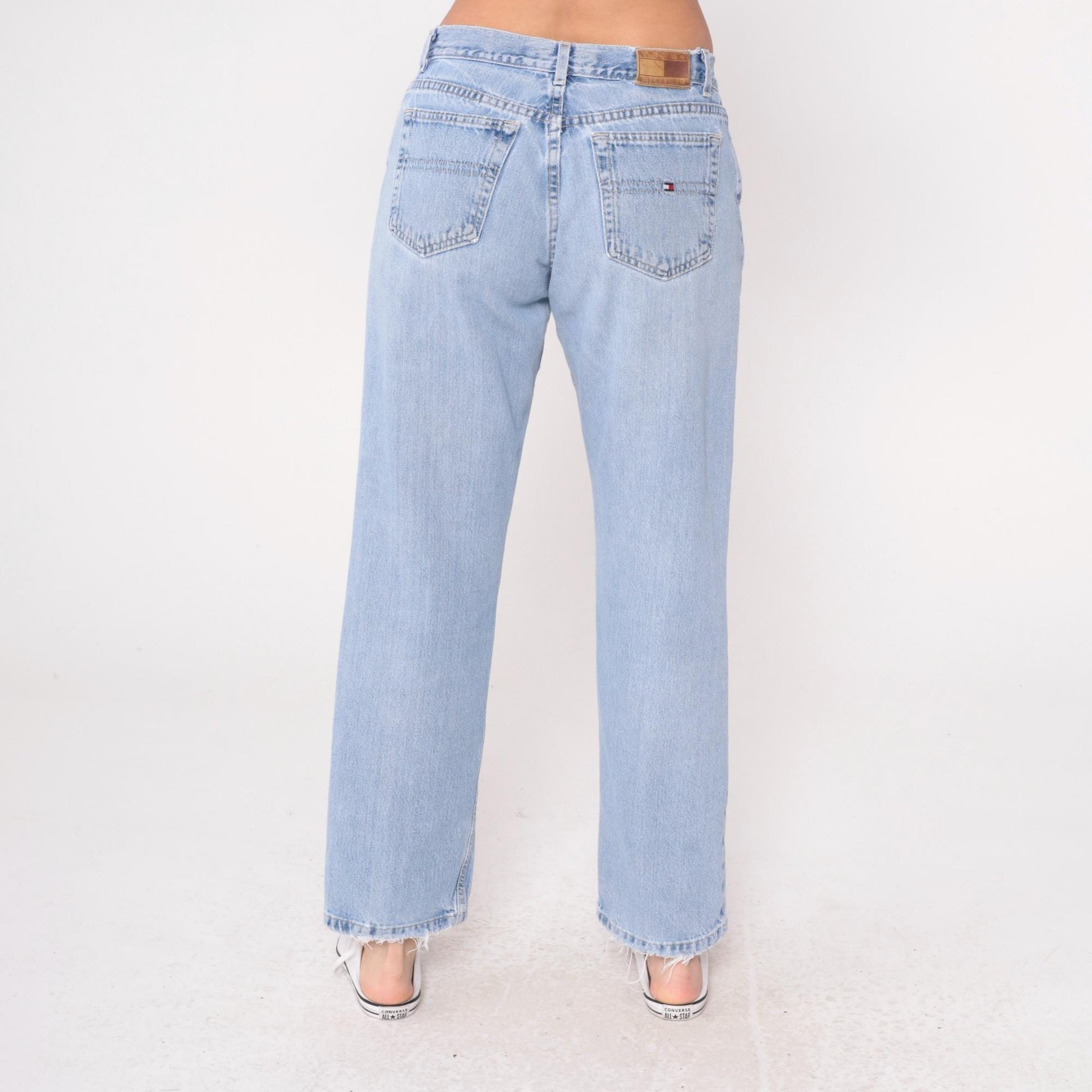 Tommy Hilfiger Y2K Light Wash Straight Leg Jeans Mid Rise Medium M