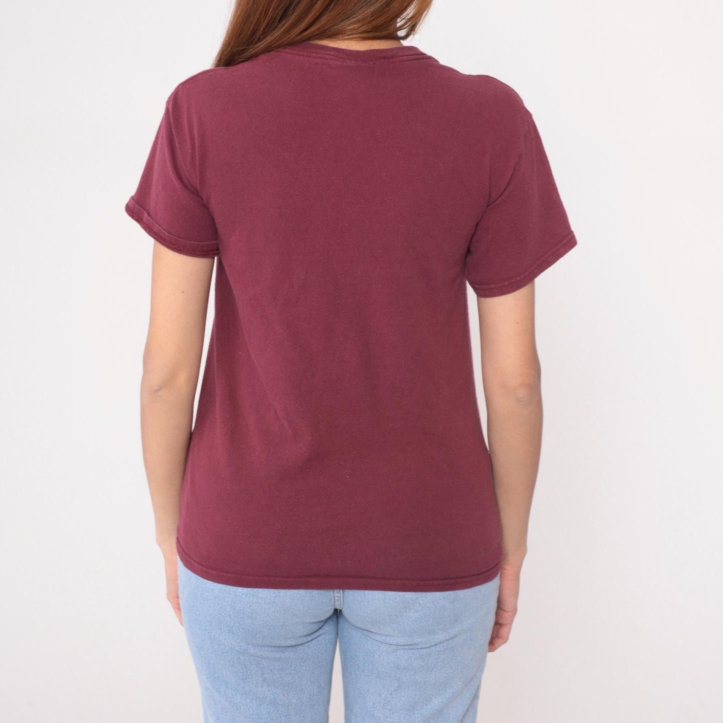 Y2K Hurricane Ridge Olympic National Park Graphic Tee Burgundy Small