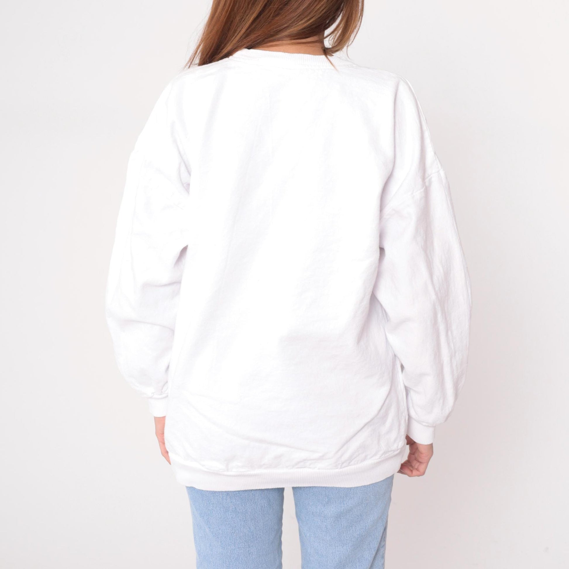 90s Crazy Shirts Colorado Ski Graphic Sweatshirt White Cotton Medium