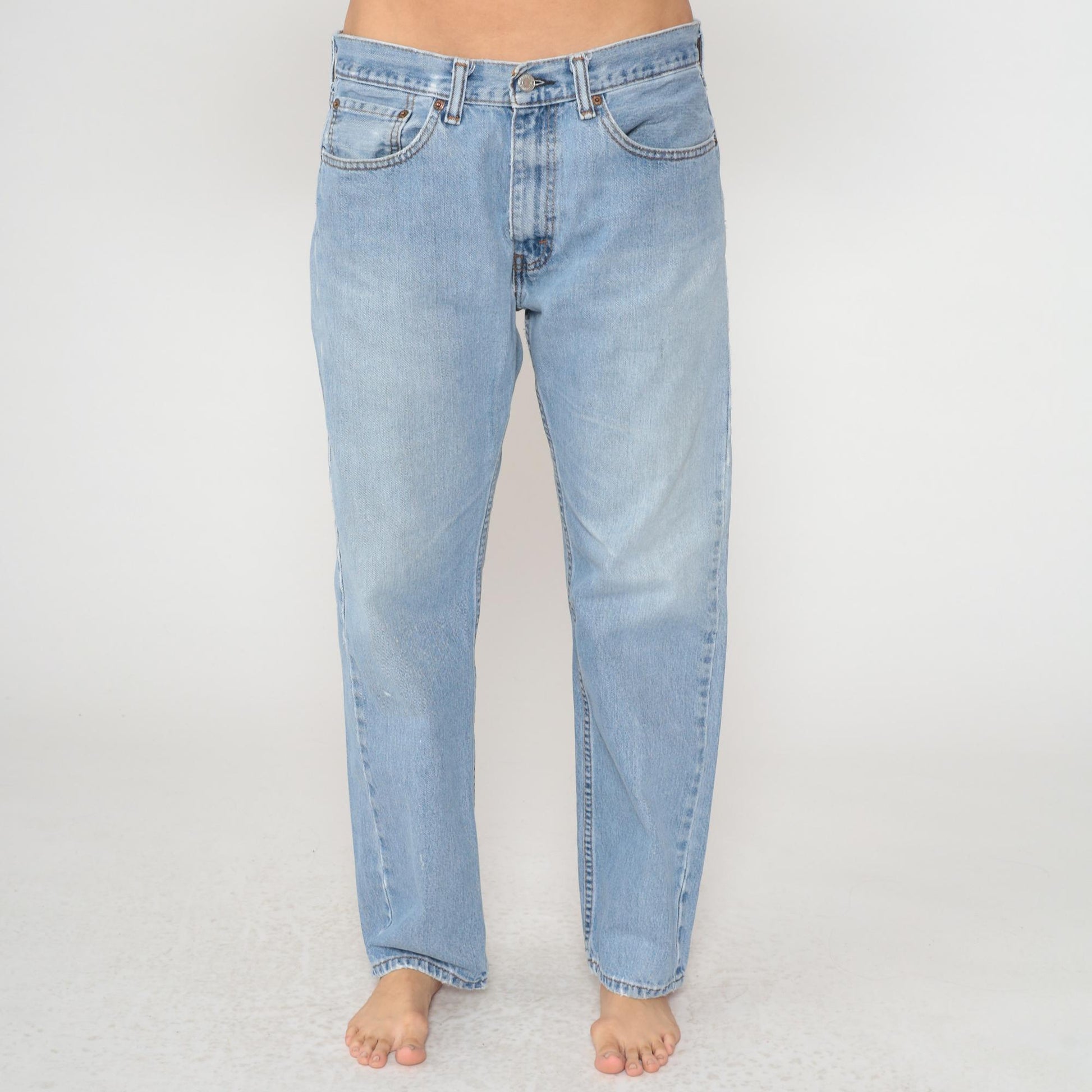 Y2K Levi's Light Blue Straight Leg Button Fly Jeans Men's 36