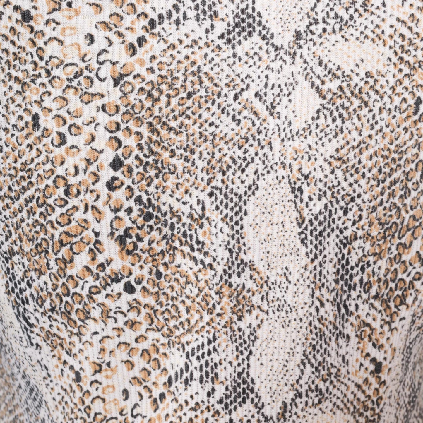 90s Snake Print Mini Dress Lace-Up Neckline Long Sleeve Grey Brown Medium