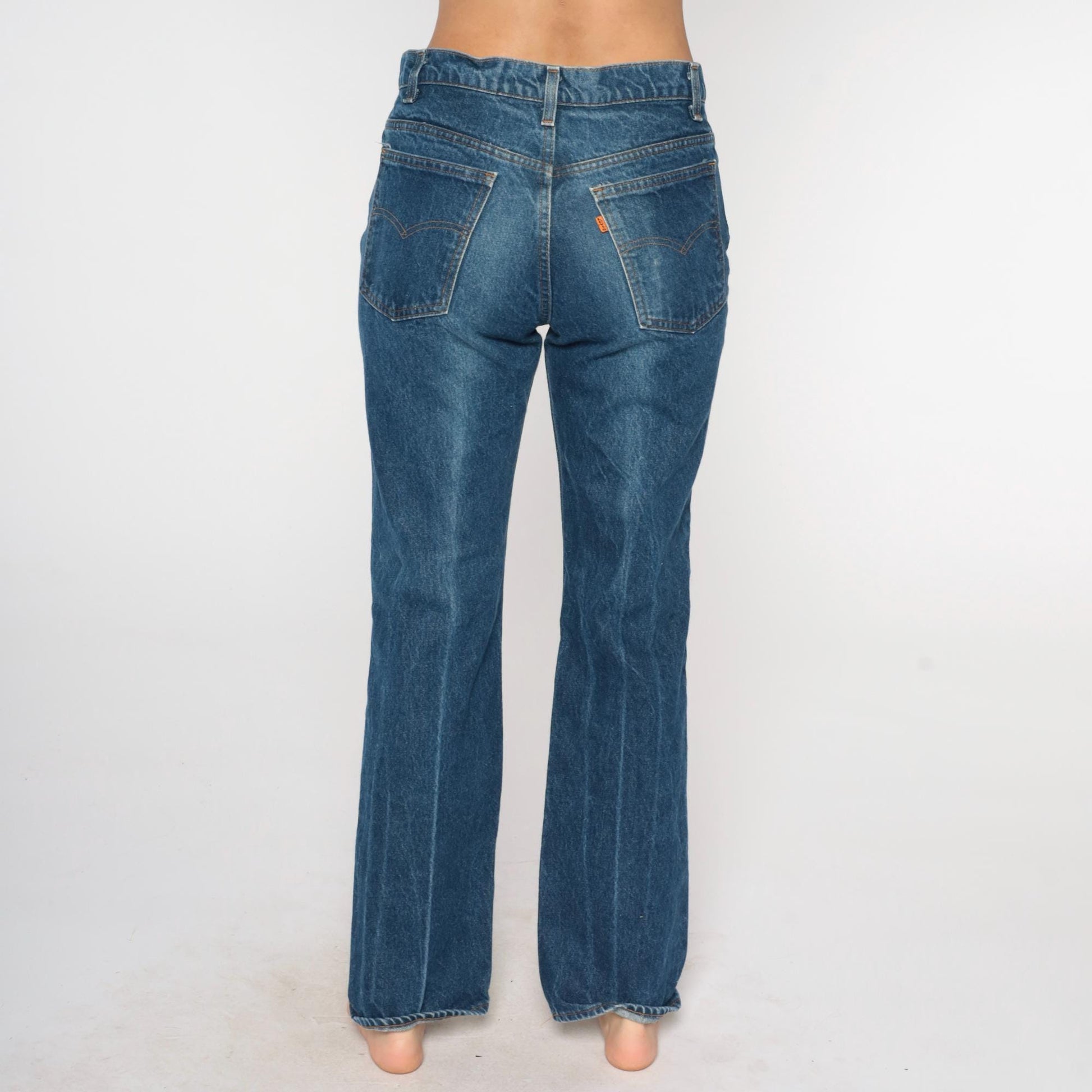 80s Levi's High Rise Straight Leg Jeans Blue Denim 32x32 Medium