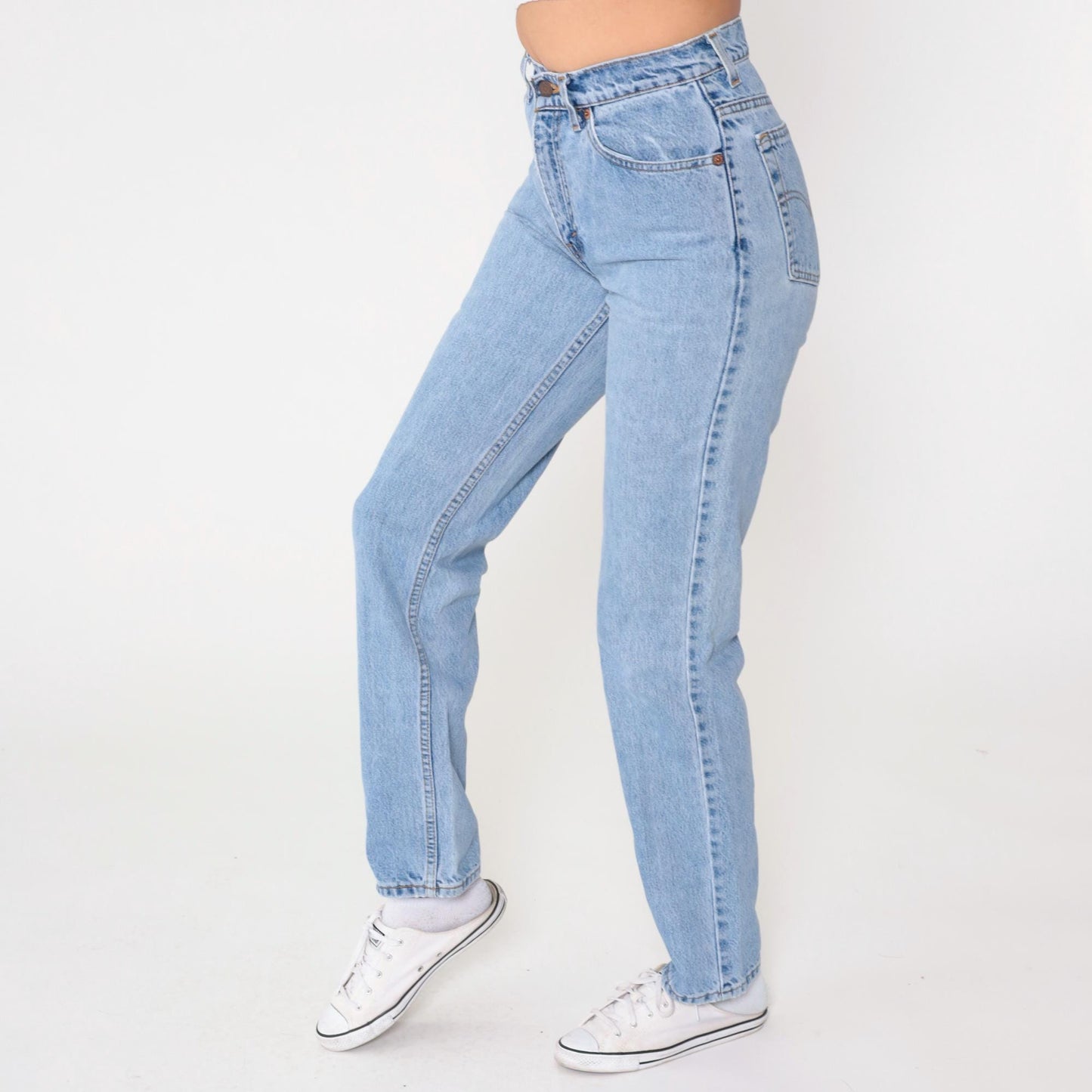 Levi's 521 90s Light Wash High Waisted Straight Leg Jeans Medium