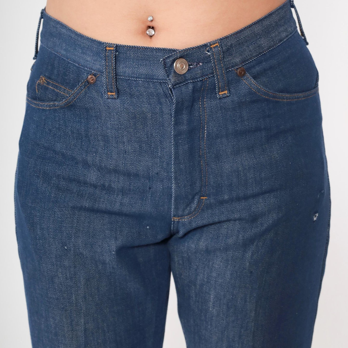 80s High Rise Straight Leg Blue Denim Jeans Medium Wash Medium M