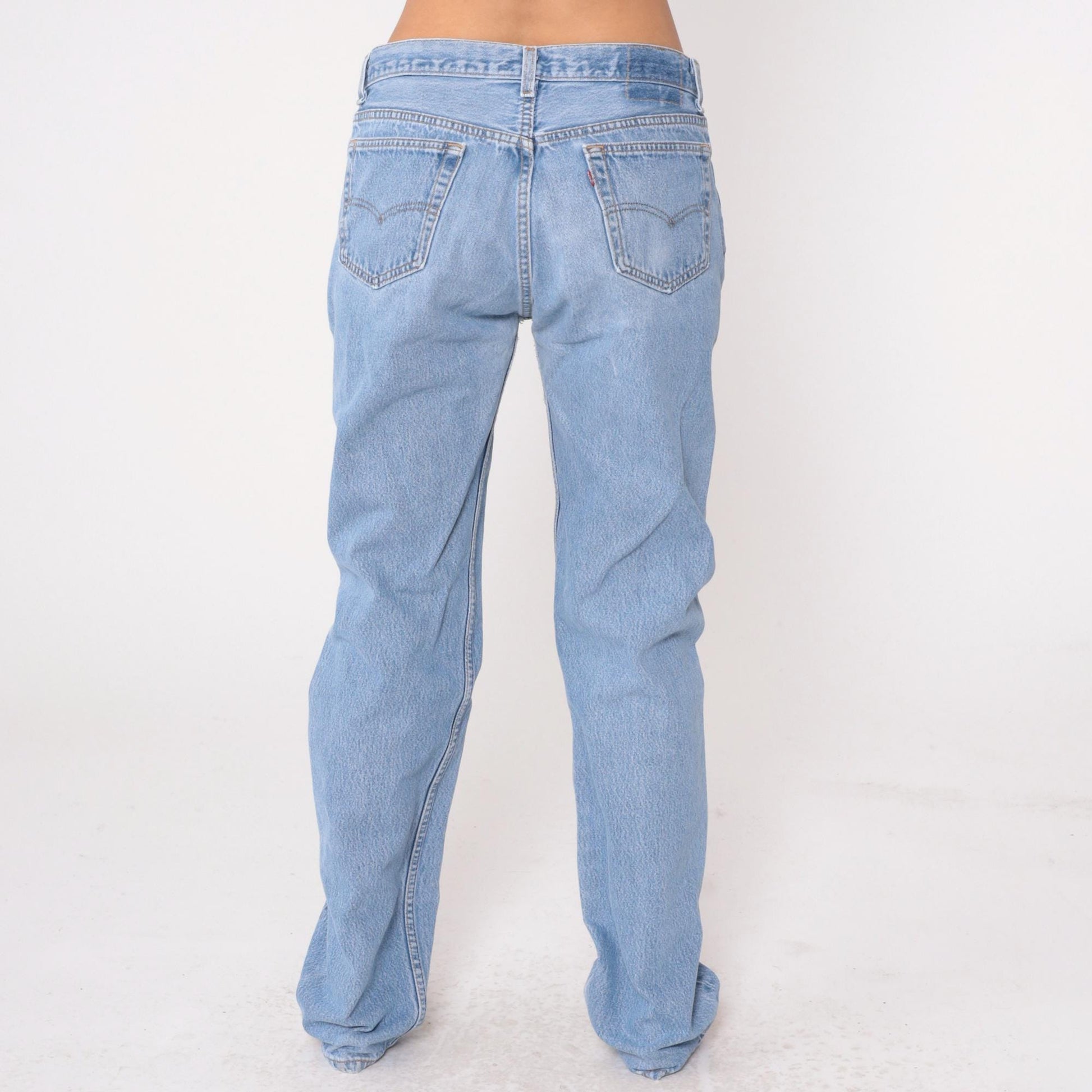 90s Levi's Light Wash High Waist Straight Leg Jeans Cotton Denim W34 L34