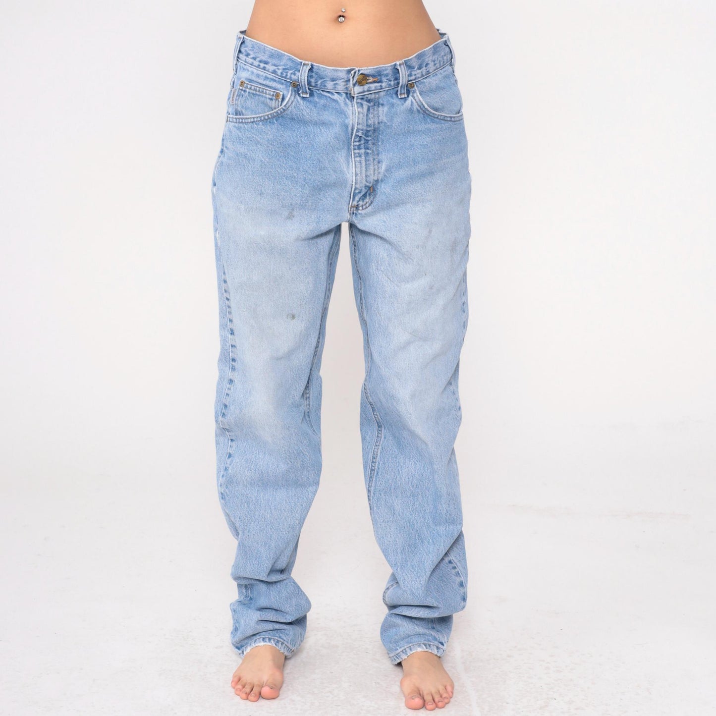 90s Carhartt Light Wash Denim Straight Leg Jeans 34x36 Large