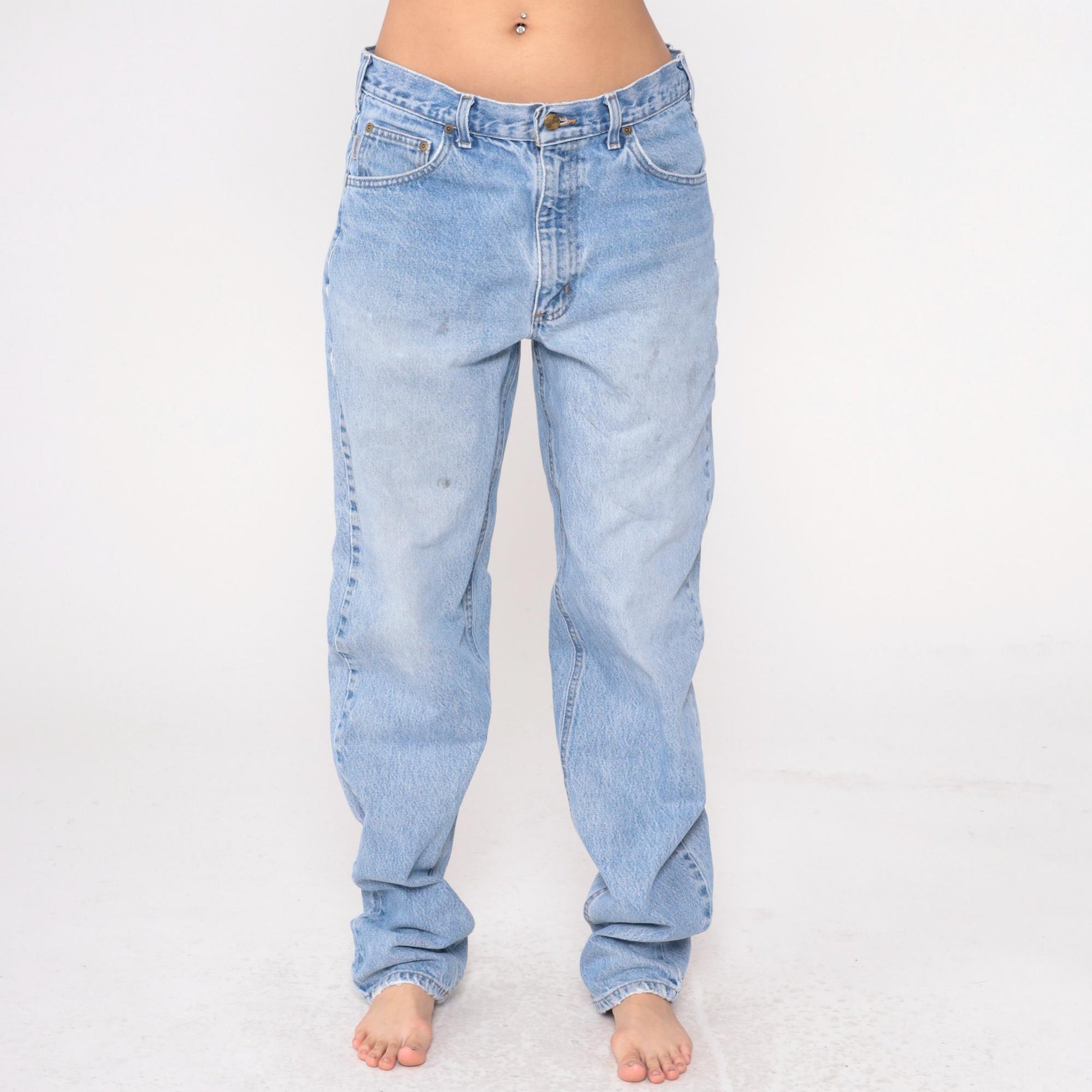 90s Carhartt Light Wash Denim Straight Leg Jeans 34x36 Large