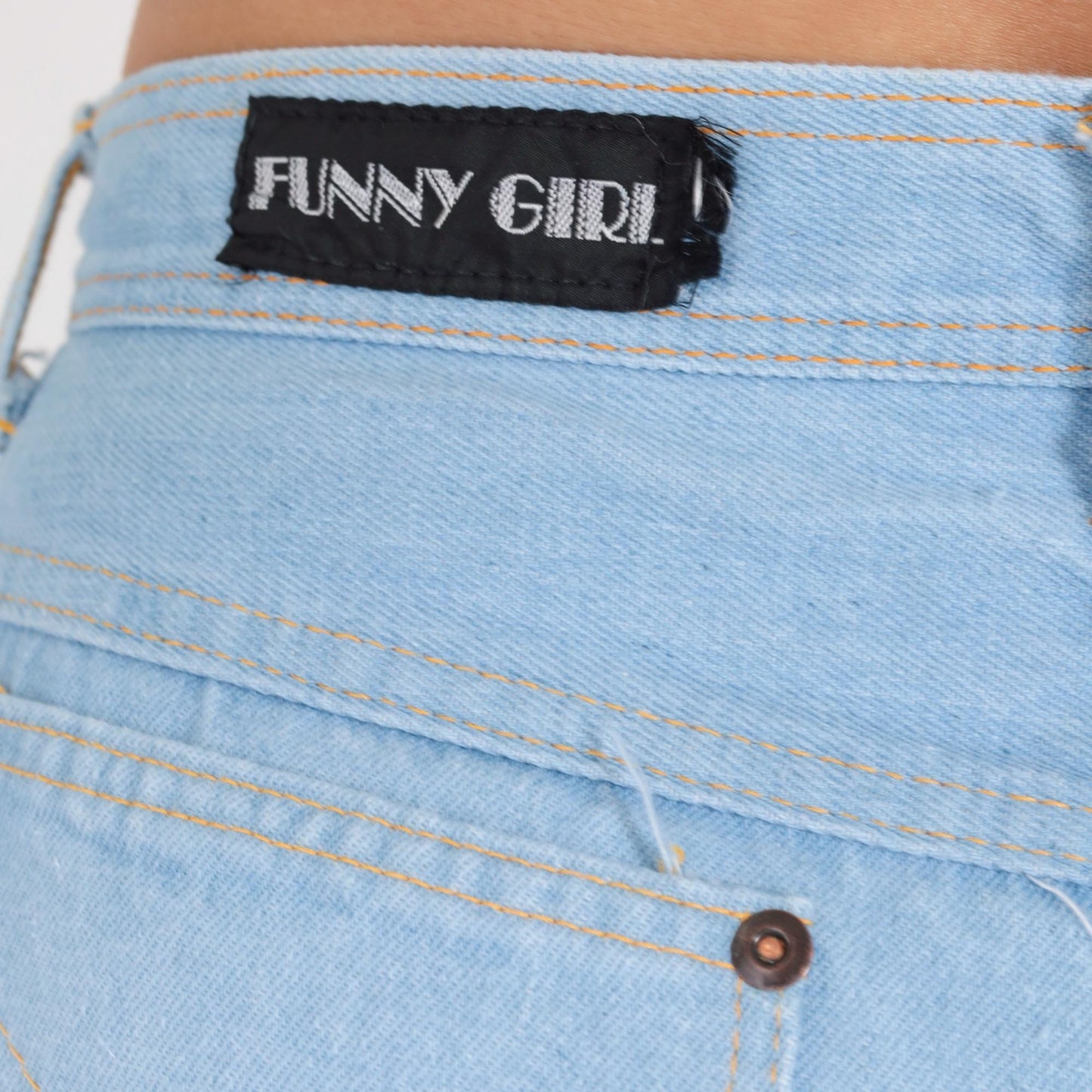 80s Funny Girl Light Wash High-Waisted Straight Leg Jeans Small S