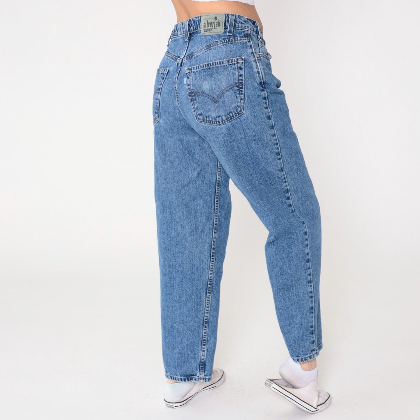 90s Levi's SilverTab Loose Straight Denim Light Wash High Rise W32 L30