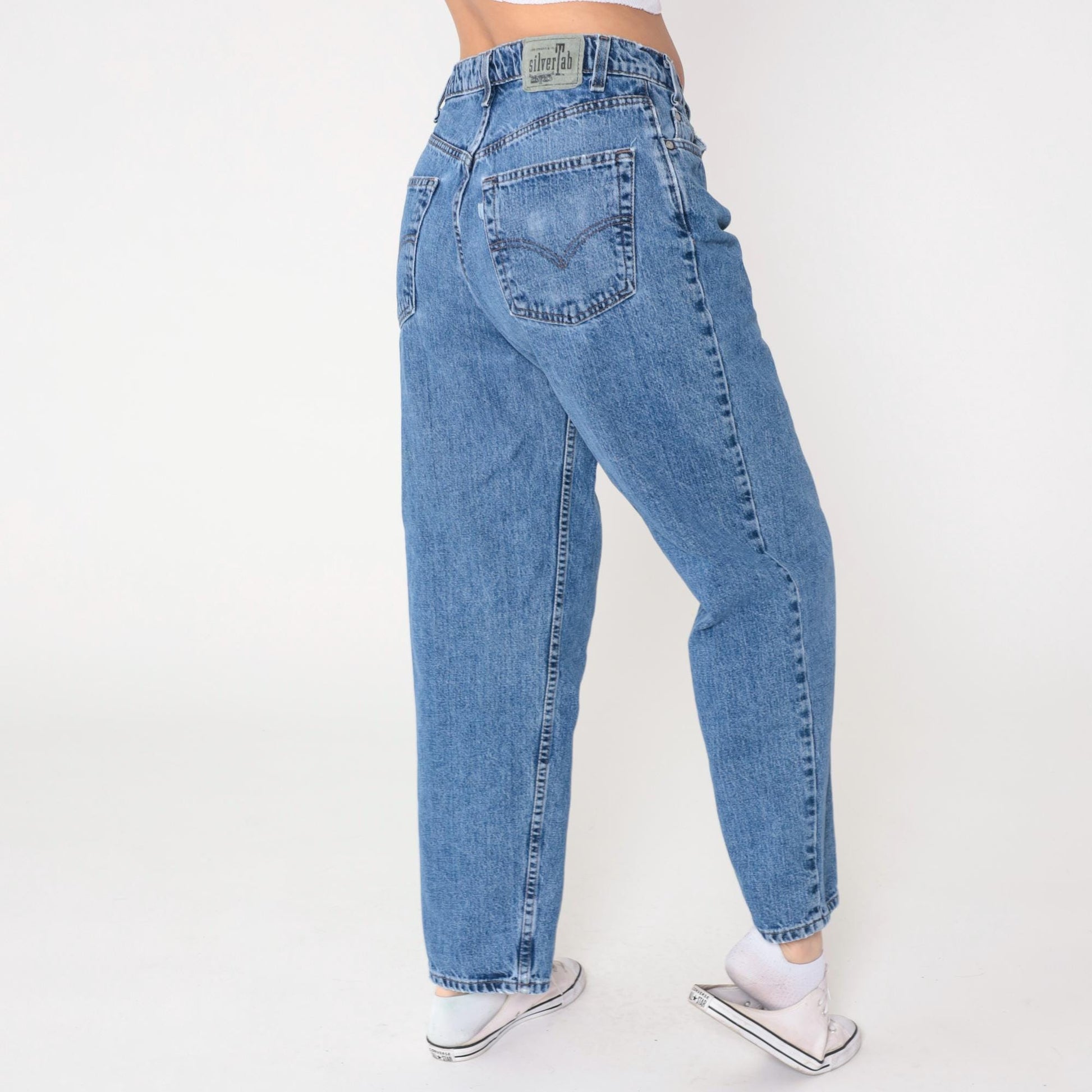 90s Levi's SilverTab Loose Straight Denim Light Wash High Rise W32 L30