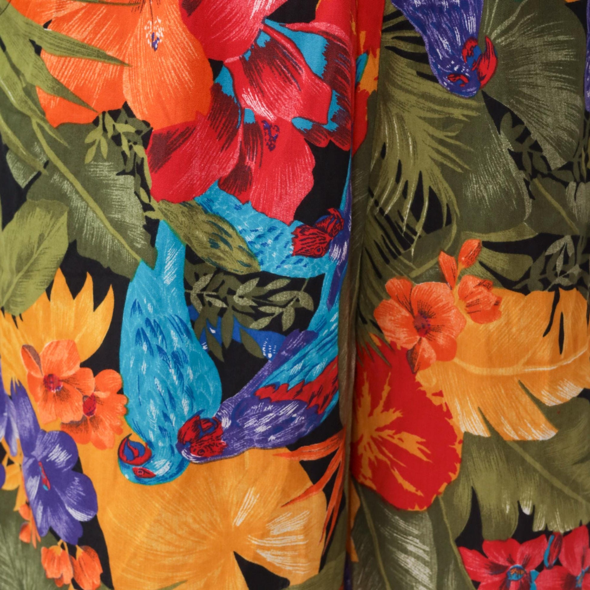 90s Connections Tropical Floral Shorts High Waist Botanical Print Medium M