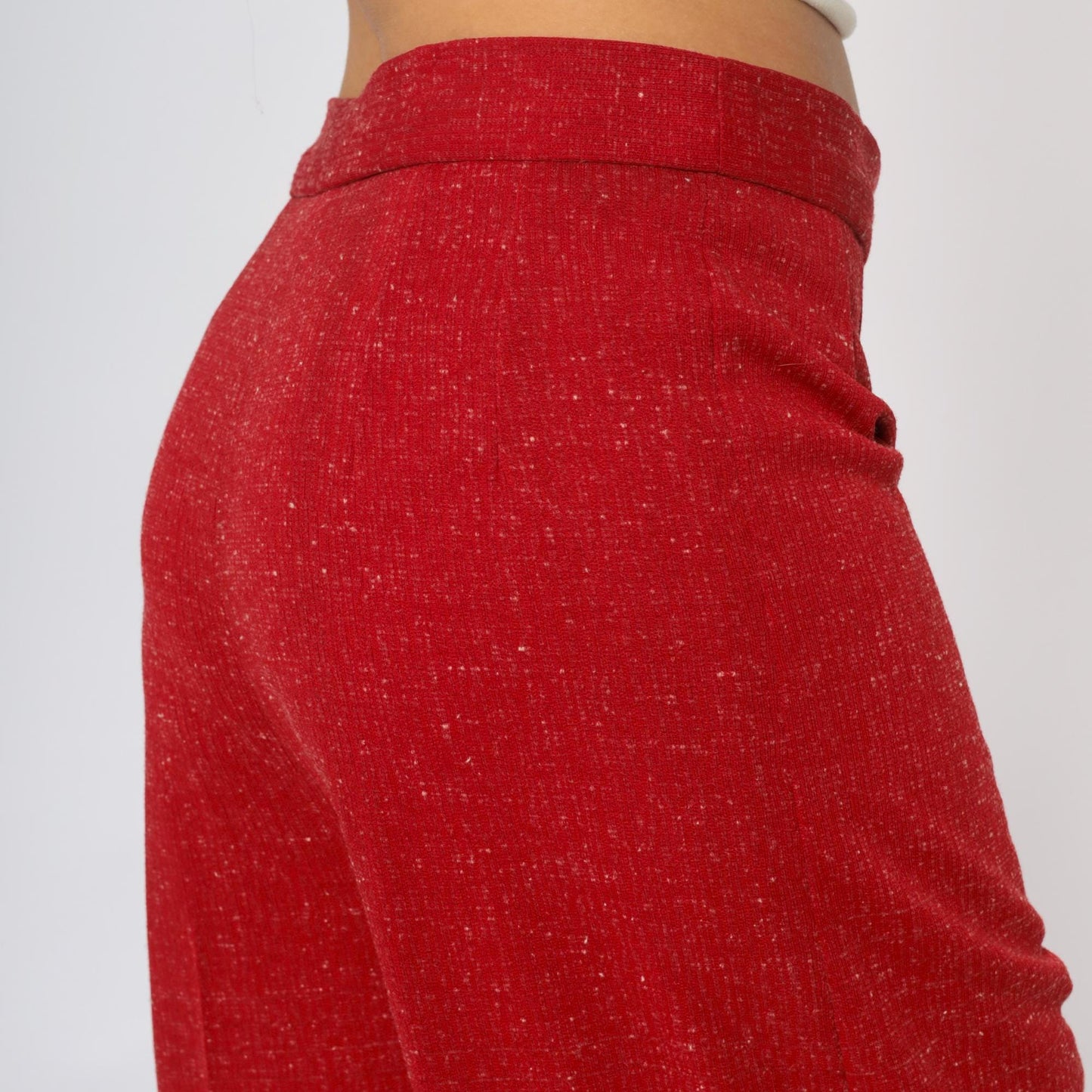70s Burgundy Wide Leg Palazzo Pants High Waisted Flared Medium M