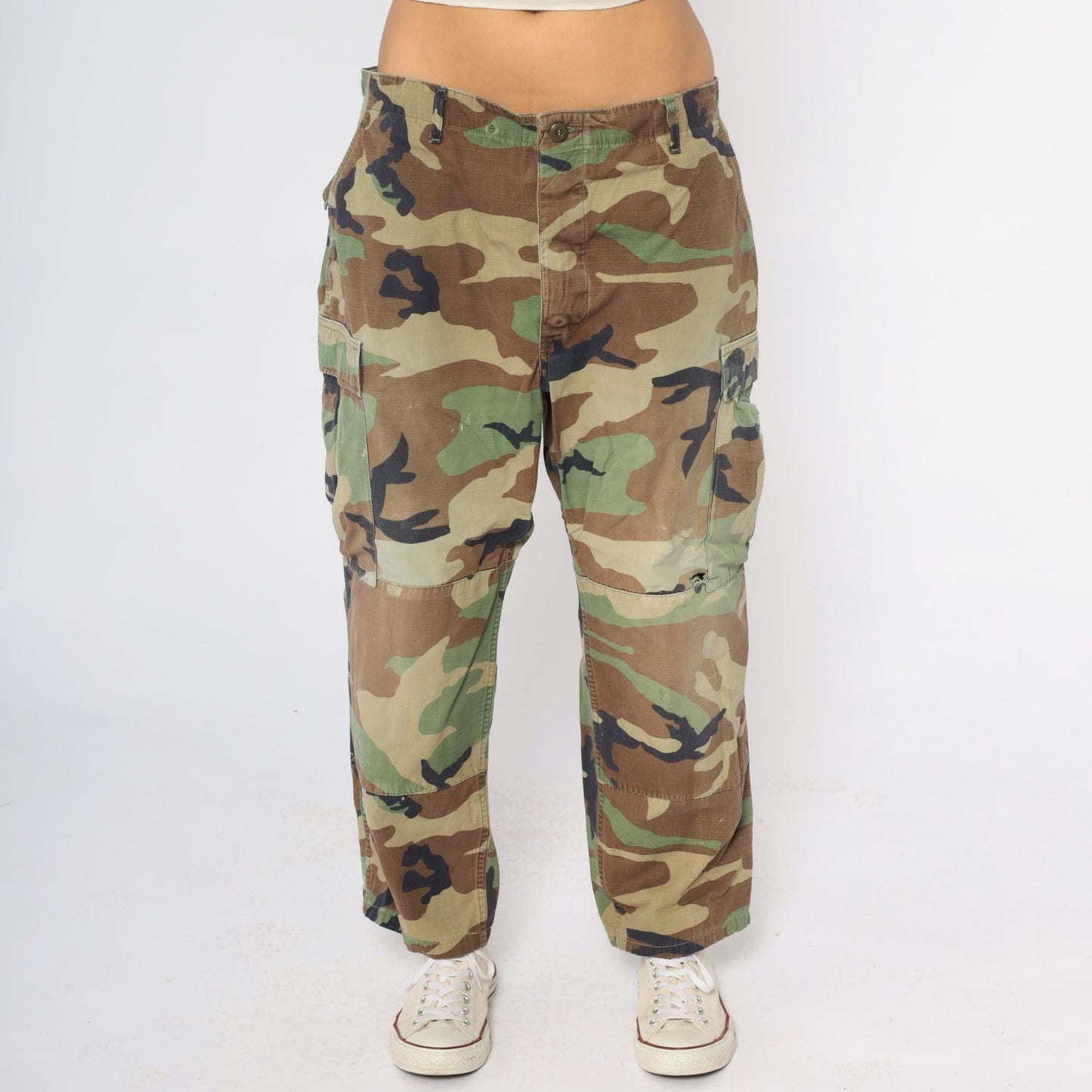 90s Lavas Industries Woodland Camo Cargo Pants Small