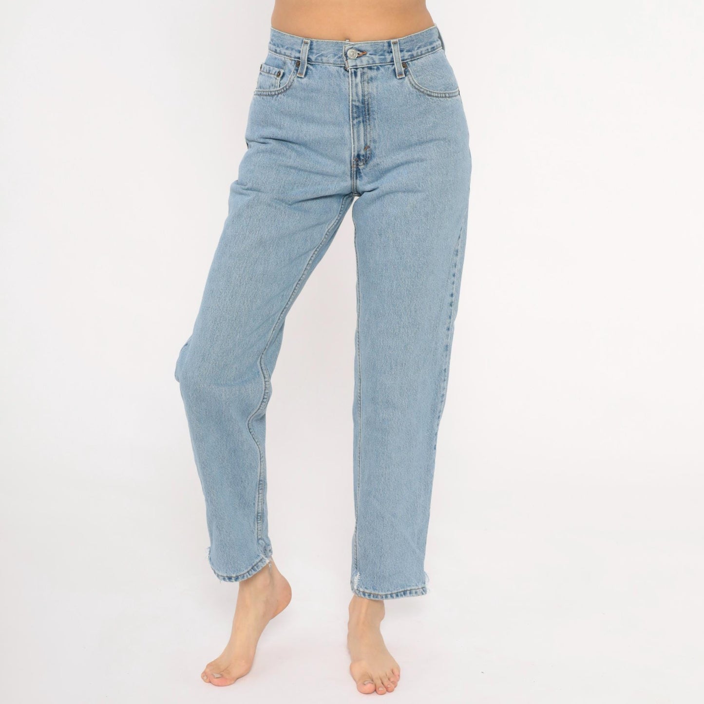 Levi's 550 Mom Jeans 2000s Light Wash High Rise Tapered Leg Small 29