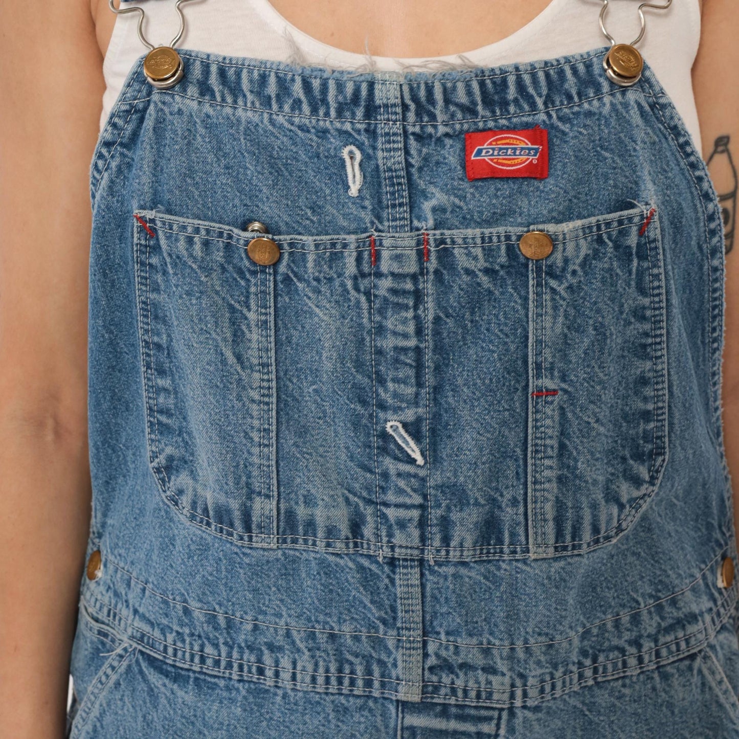 Dickies Denim Overalls 90s Baggy Blue Workwear Bib Pants 38 x 32