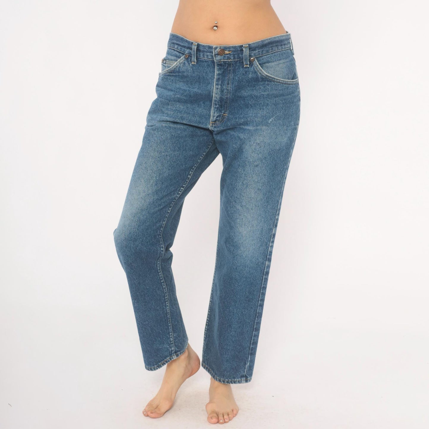 Lee Straight Leg Jeans 2000s Medium Wash Mid Rise 34x30