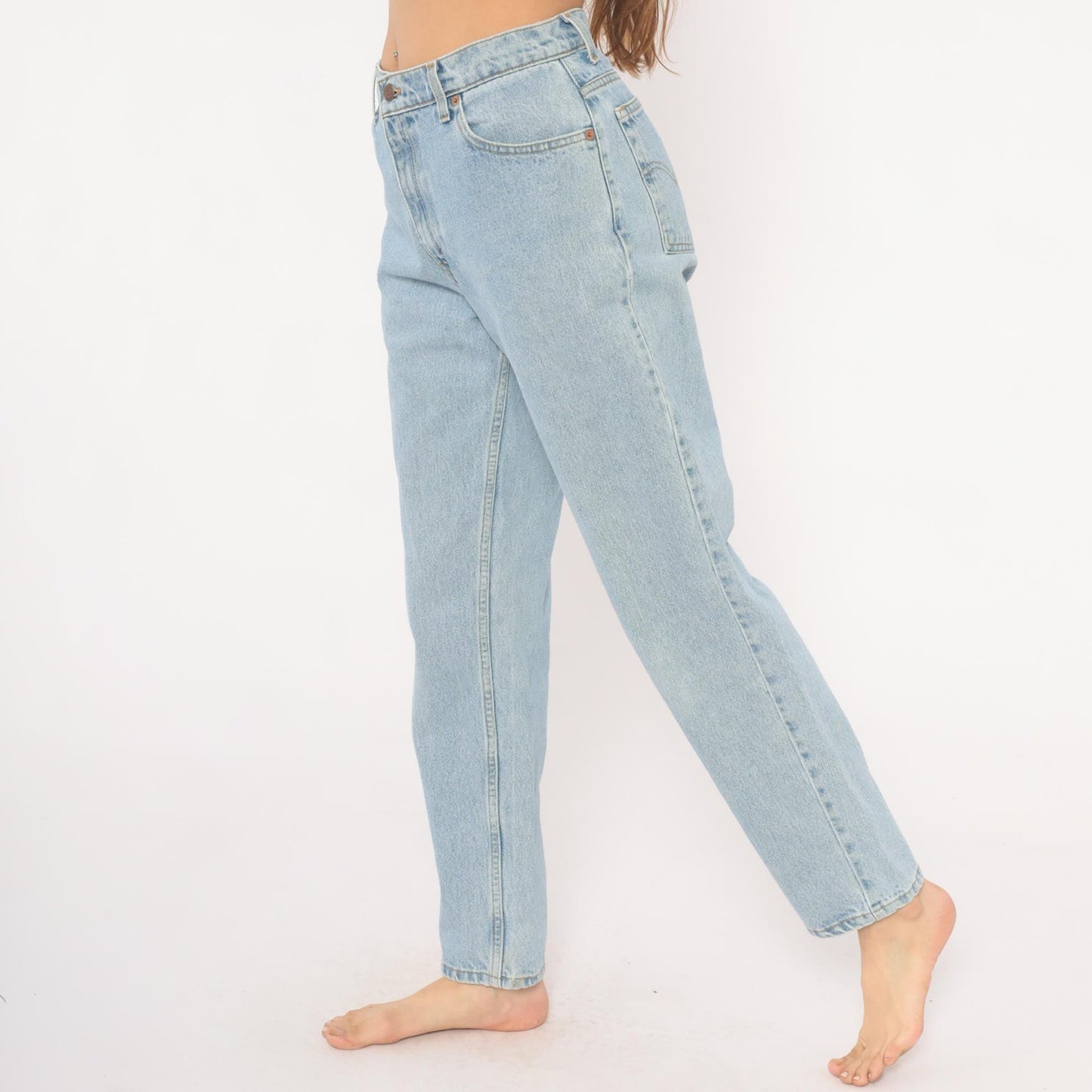 Levi's 550 Mom Jeans Light Wash High Waist Relaxed Tapered Leg 10 Regular