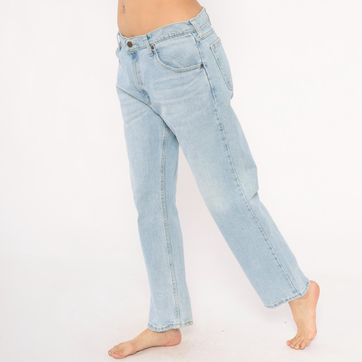 Wrangler Straight Leg Jeans 2000s Light Wash Mid Rise 34x29