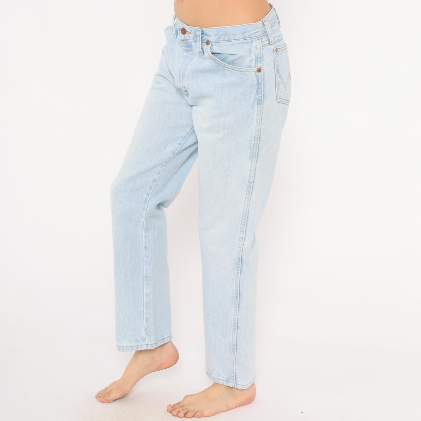 2000s Wrangler Light Wash Straight Leg High Rise Mom Jeans 34x30