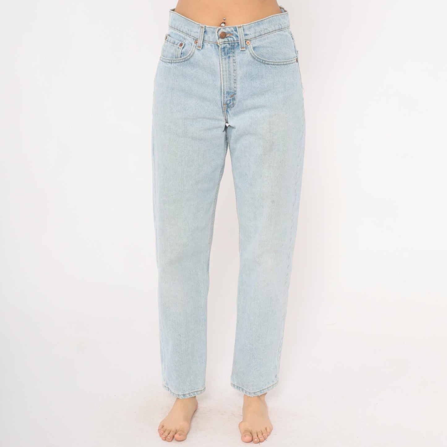 90s Levi's 555 Light Wash High Waisted Straight Leg Jeans 31 30
